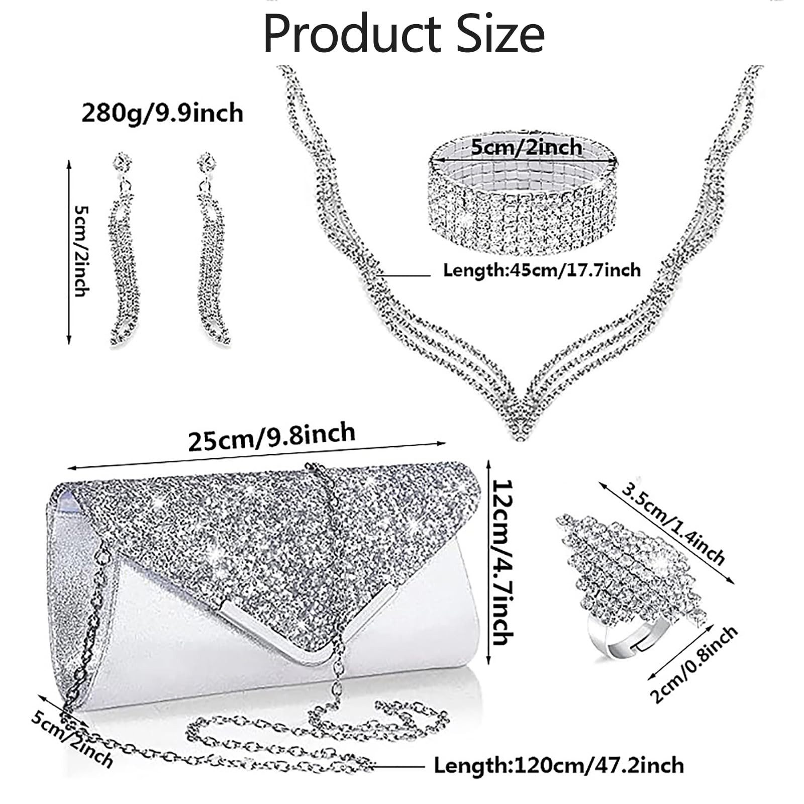 Bextsrack Schmuckset Frauen Abendtasche Schmuckset, Hochzeitsfeier Schmucks günstig online kaufen