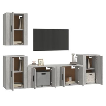 furnicato TV-Schrank 5-tlg. TV-Schrank-Set Grau Sonoma Holzwerkstoff