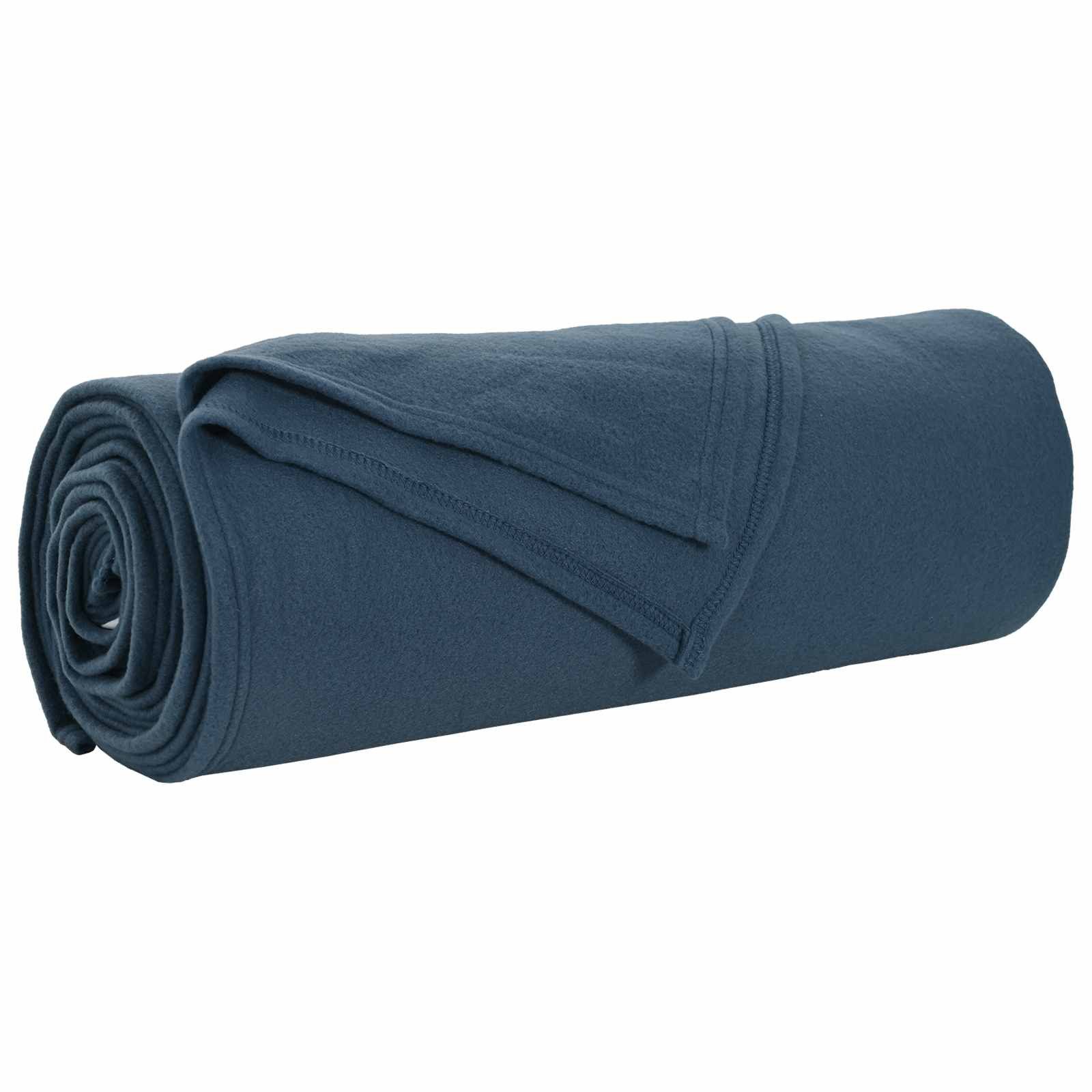 vidaXL Bettüberwurf Wohndecke Marineblau 280 x 210 cm 0.79 kg Fleece