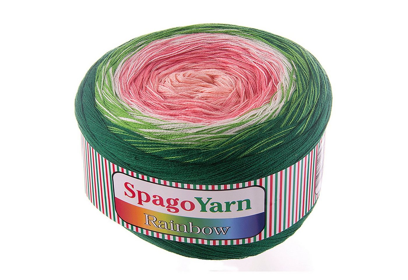 Thumbnail - spagoyarn 2 x 250g Farbverlaufsgarn Spago Rainbow Häkelwolle, 1000 m, 08 Wassermelone