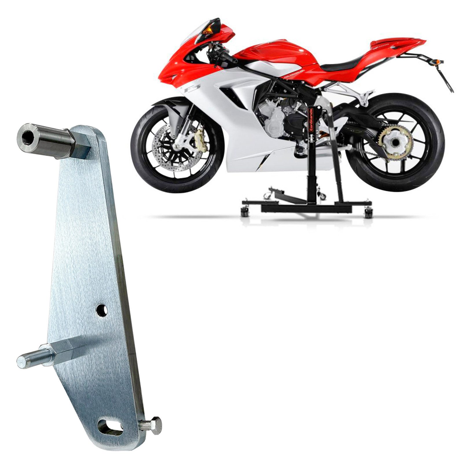 ConStands Motorradheber Adapterplatte für # Power Classic / Evo MV Agusta F3 675 12-20