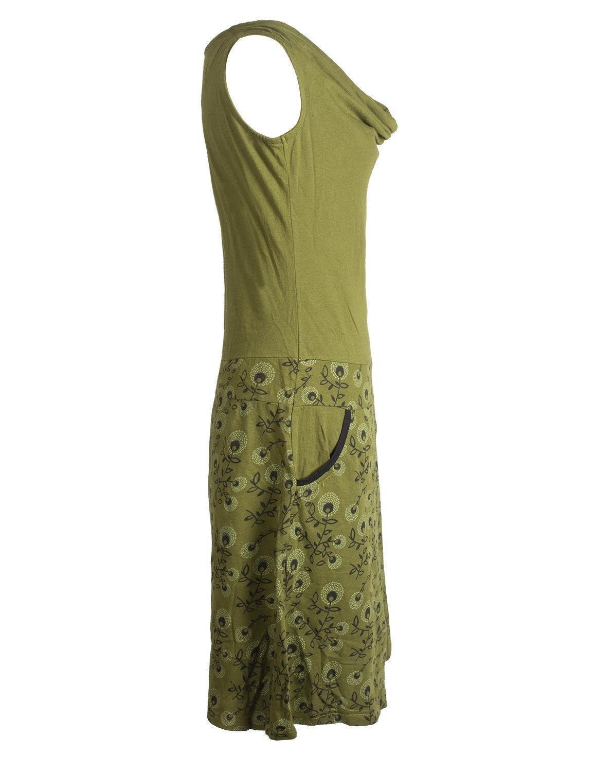 Damen Kleider Vishes Sommerkleid Kleid Blumen-Muster, Wasserfall-Kragen und Taschen Hippie, Ethno, Goa, Elfen Style