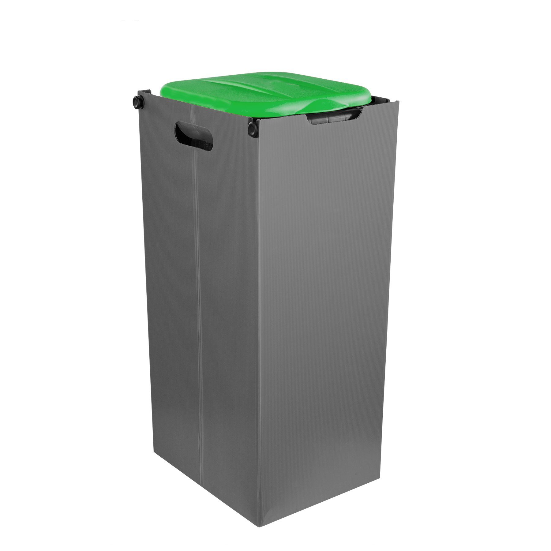 BigDean Müllsackständer GRüN mit Sichtschutz Müllsackhalter Mülleimer Müllbeutelständer