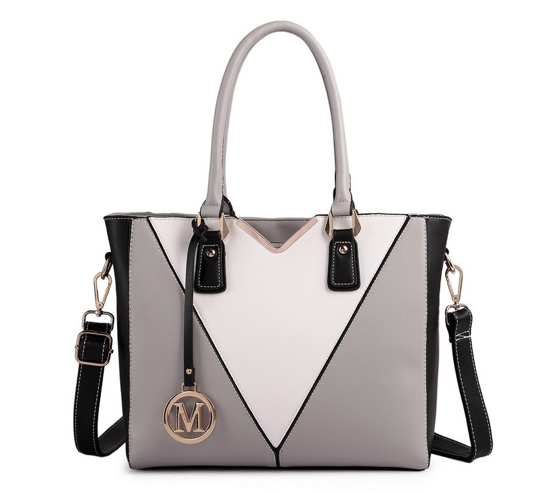 Miss Lulu Handtasche Damen Handtasche mit V-förmigem Design und abnehmbarem Schultergurt (1-tlg)