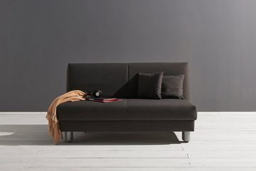 ell + ell Schlafsofa Enny, Liegefläche Breite 155 cm, Liegehöhe 45 cm, Füße alufarben