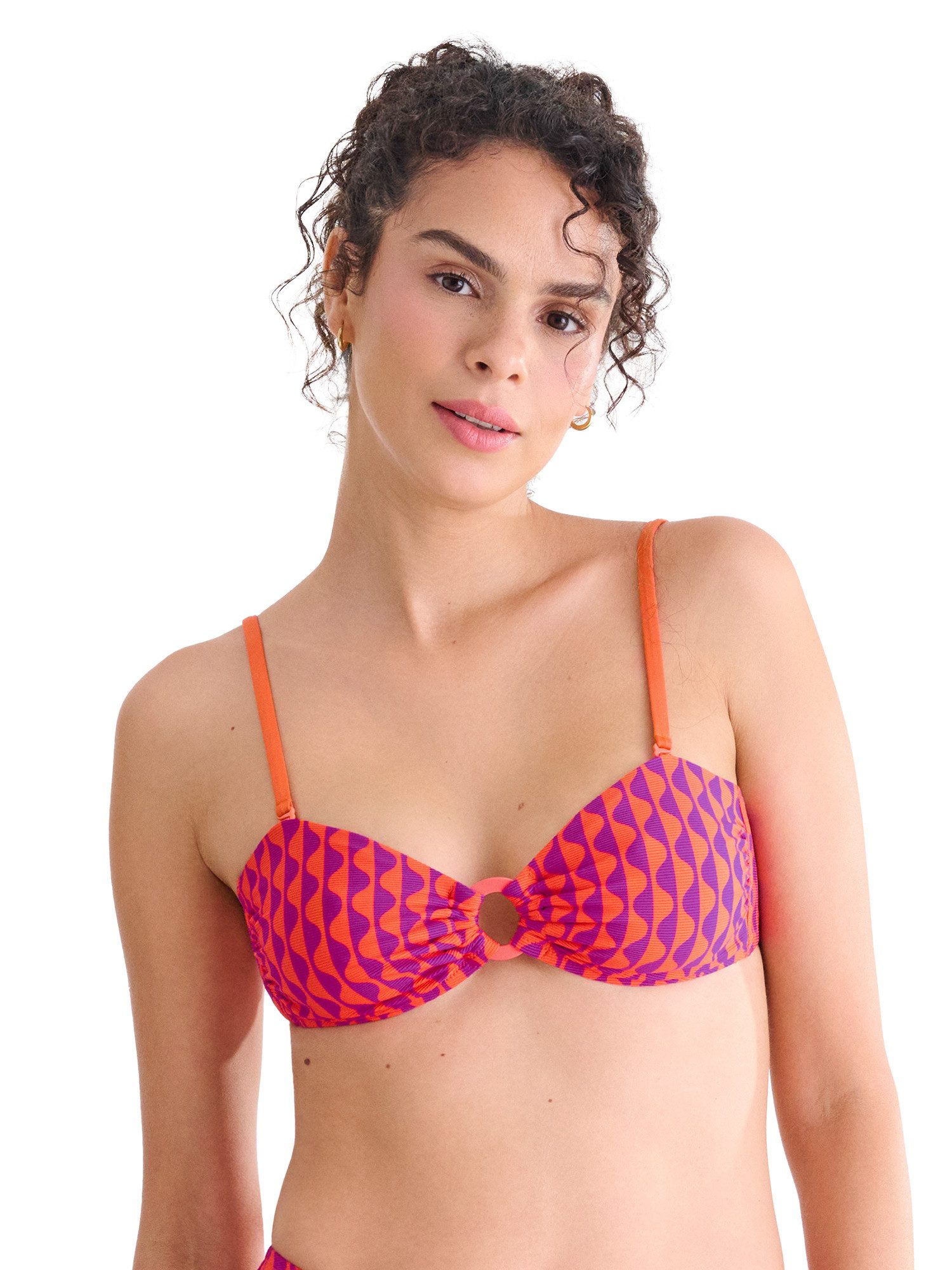 Lisca Balconette-Bikini-Top Bandeau Bikini-Oberteil Aruba (Stück, 1-St), Bikinioberteil ohne Bügel, Stäbchen an den Seiten