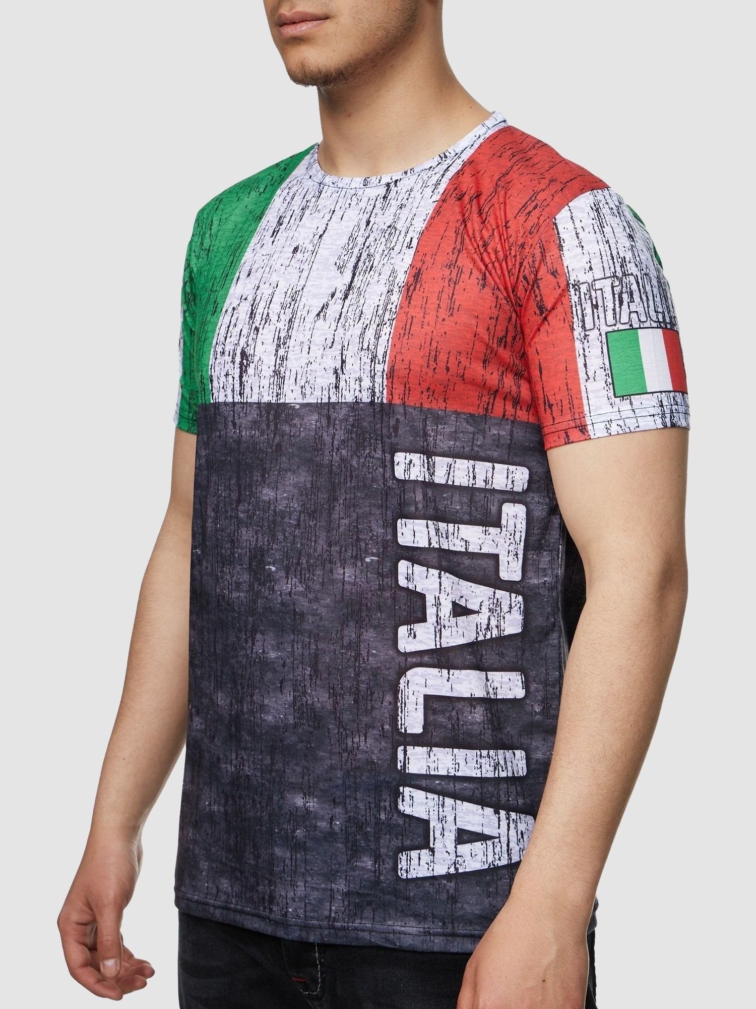John Kayna Polo Kayna T-Shirt T-Shirt 1-tlg) Italia Fitness (Shirt John Shirt Männer Tshirt Kurzarmshirt Poloshirt 1516 Tee Polo Freizeit Casual für Tee, Herren T
