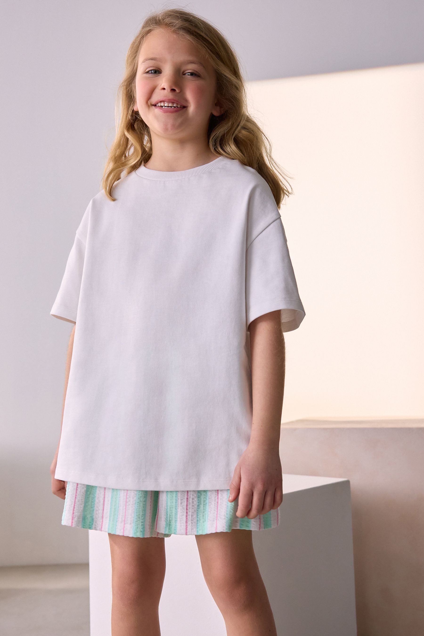 T-Shirt Oversized Fit T-Shirt aus 100 % schwerer Baumwolle