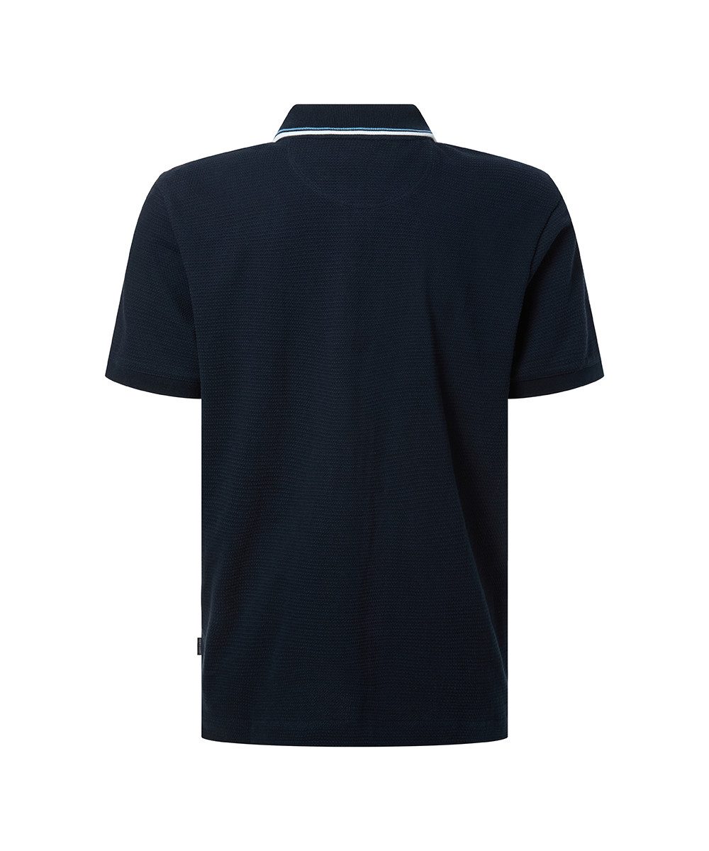 Pierre Cardin Poloshirt Pierre Cardin Poloshirt Waffelpiqué - dunkelblau (1-tlg)