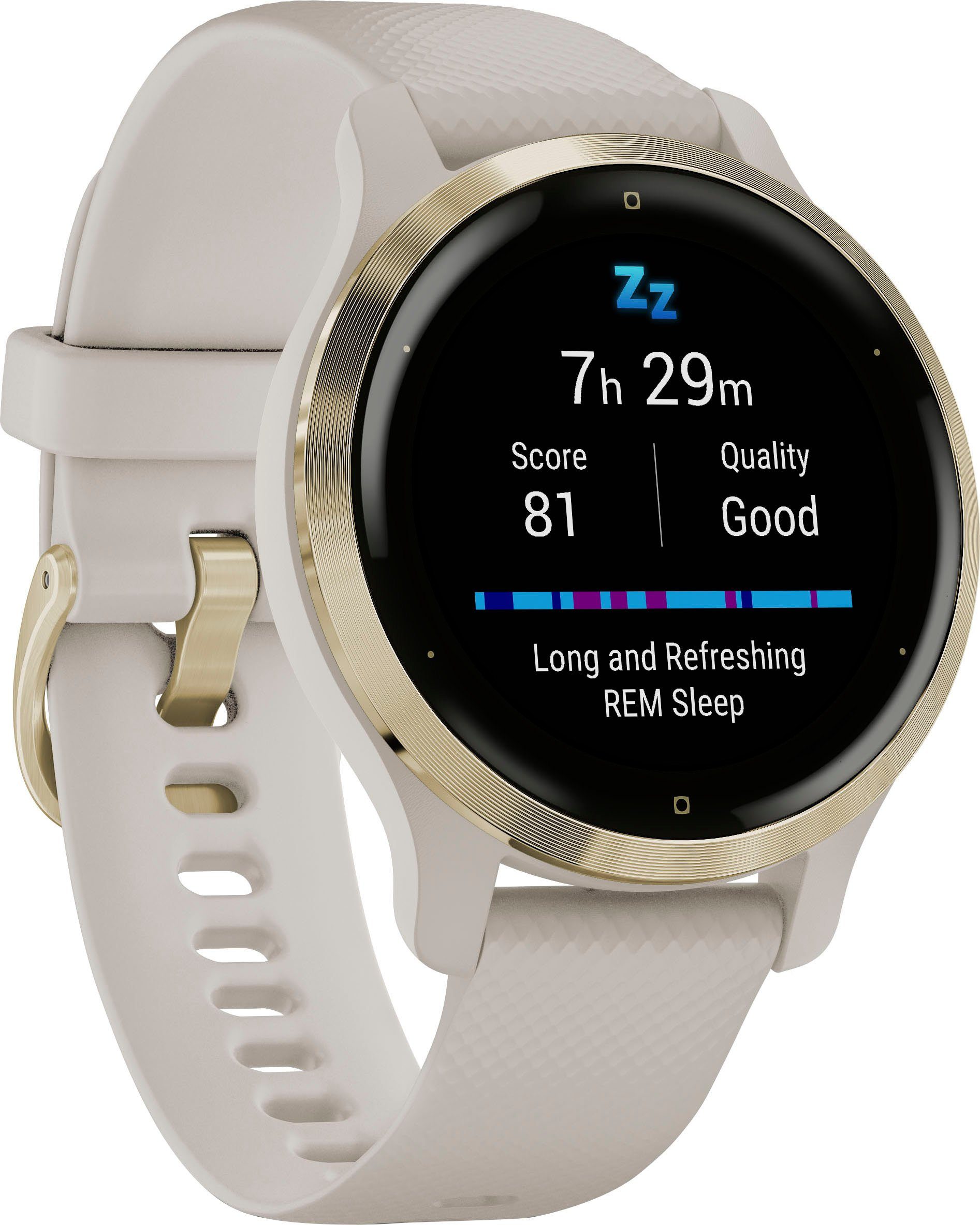 Garmin cm/1,1 beige Zoll), beige, Smartwatch 2S Venu gold | Sport-Apps 25 vorinstallierten (2,8