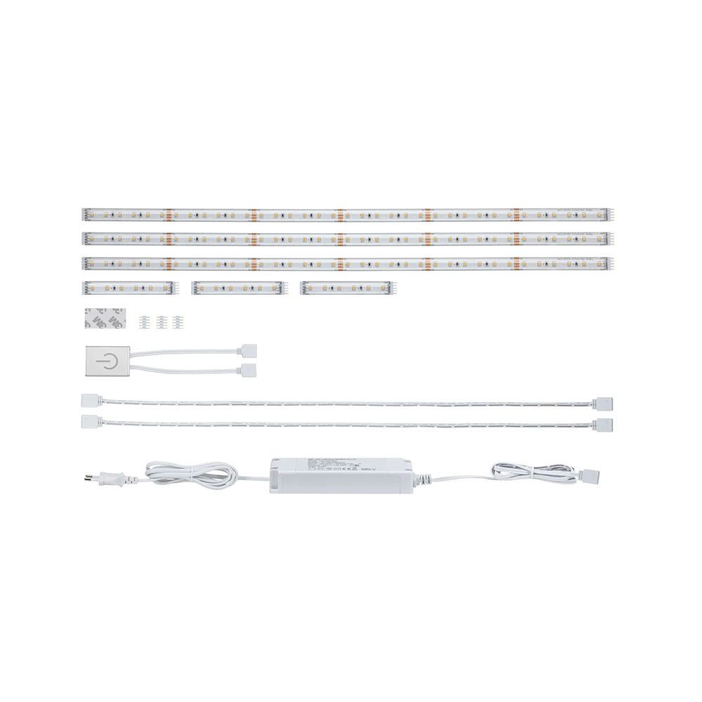Paulmann Dekolicht, LED-Leuchtmittel fest verbaut, Warmweiß, LED Strip Lichtband Touchdimmer Küchenleuchte 1,8 m