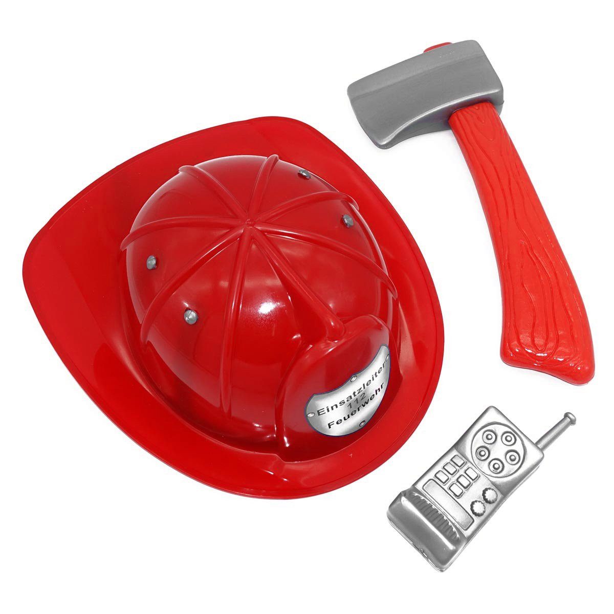 Metamorph Kostüm Feuerwehr Einsatzleiter Accessoire-Set für Kinder, Unverzichtbare Ausrüstung für kleine Feuerwehrmänner