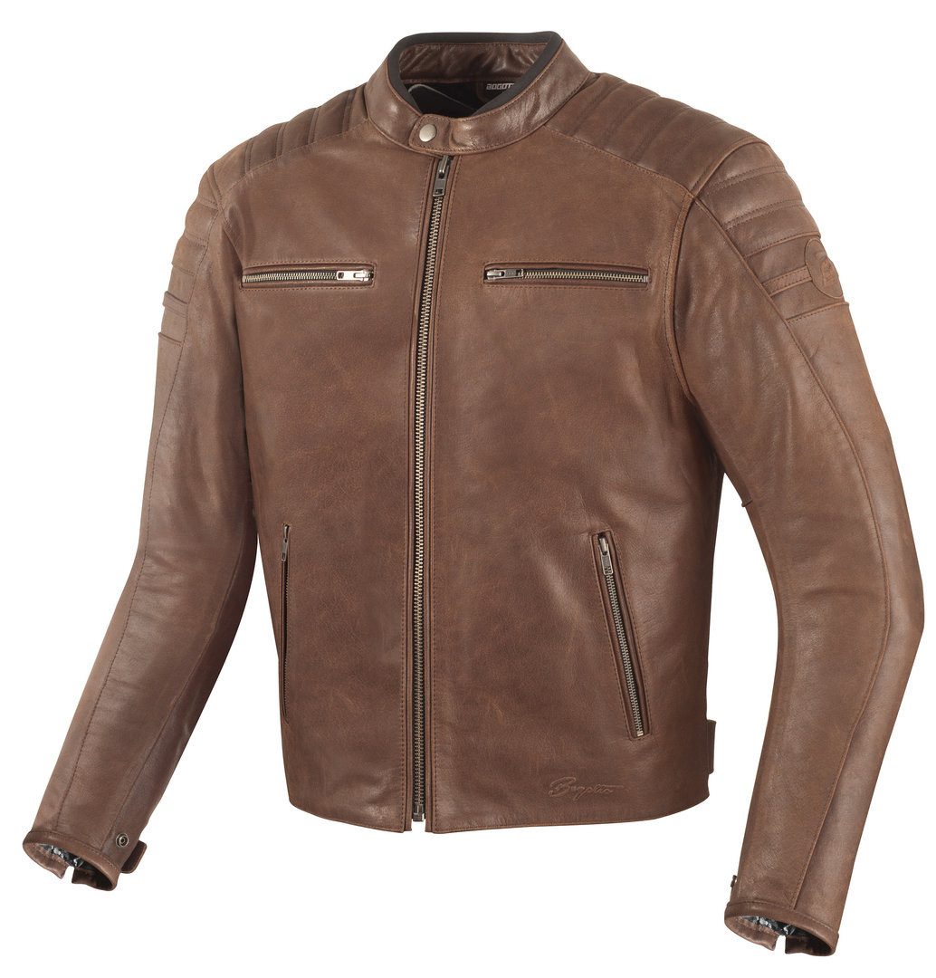Bogotto Motorradjacke B-Nimble Motorrad Lederjacke Rückenprotektor vorbereitet,Ellenbogenprotektoren enthalten,herau