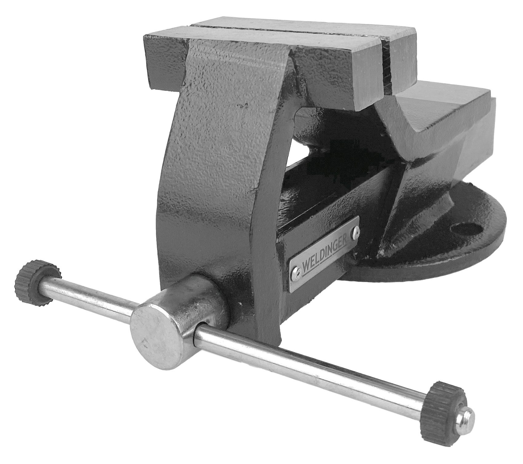 WELDINGER Schraubstock Ganzstahlschraubstock 100 mm für Schweißtisch System 16, 1-St., 100 mm Backenbreite, kleine Ambossfläche