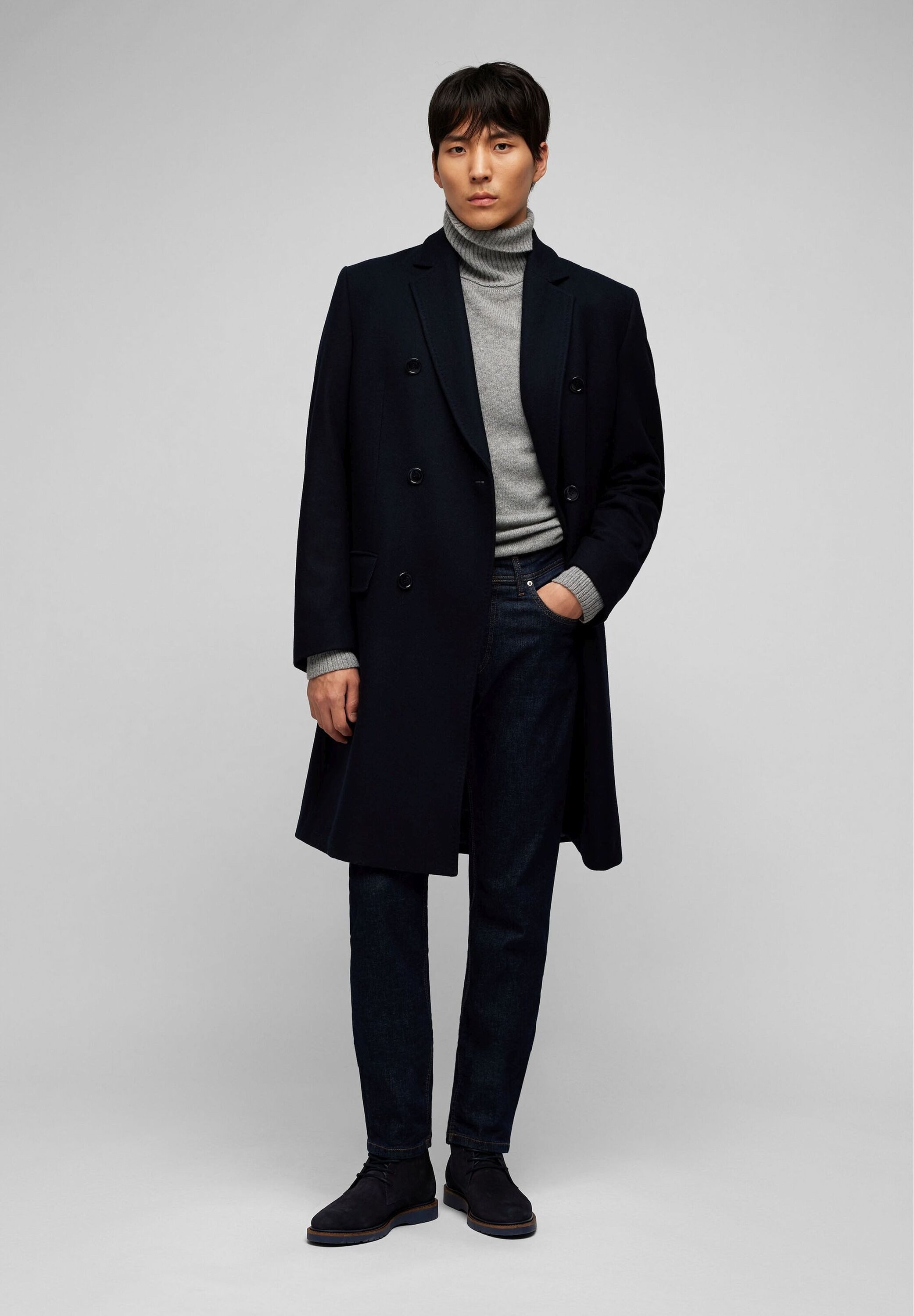 HECHTER PARIS Schnürstiefel (2-tlg) im unifarbenen Design