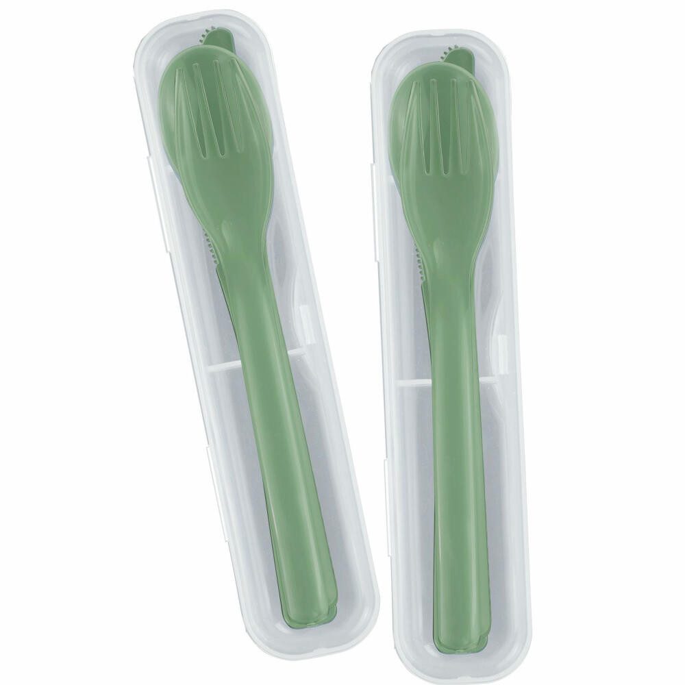 WESTMARK Besteck-Set 2 Sets je 3-teilig – praktisches Besteck-Set mit Messer, Gabel und, Kunststoff (PP) – Bild 4 von 5