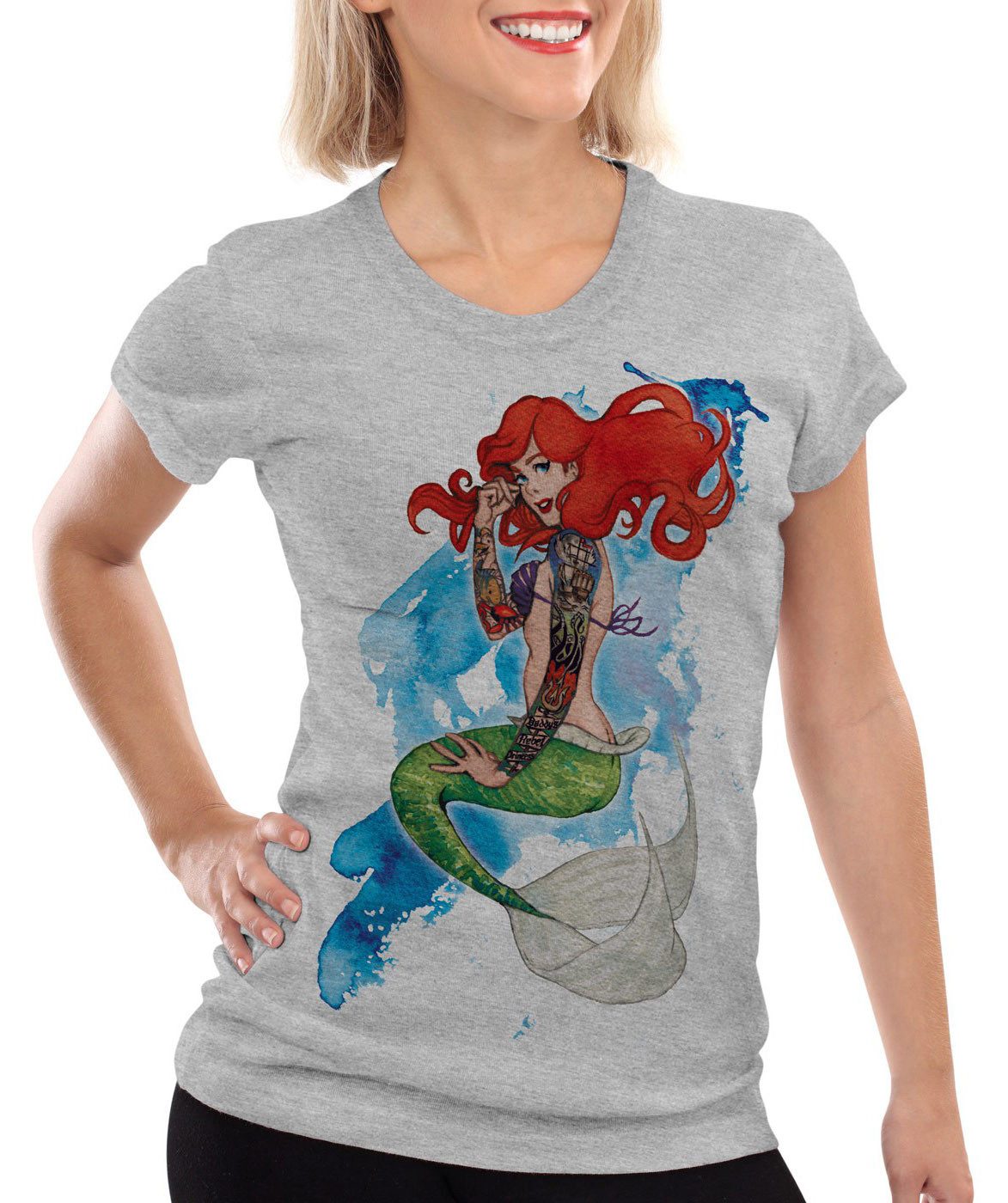 style3 T-Shirt Arielle Tattoo meerjungfrau tätowiert günstig online kaufen