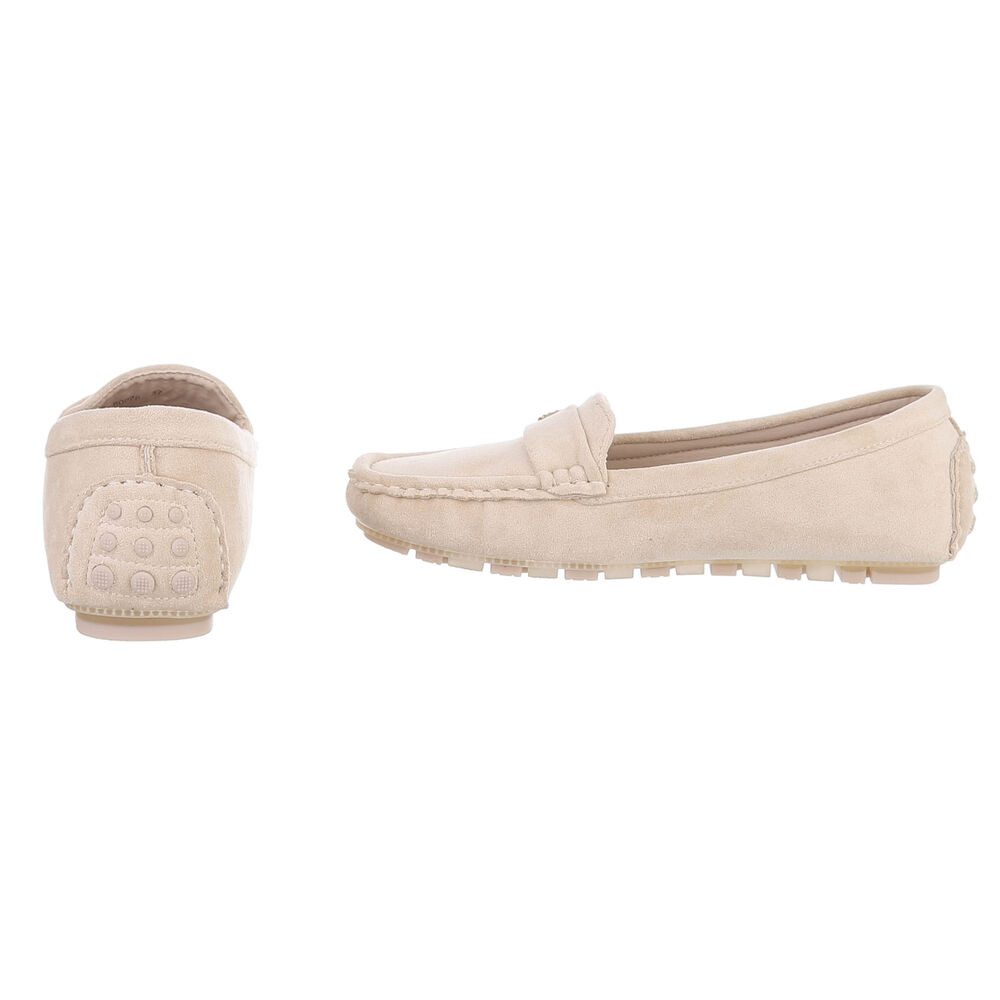 Ital-Design Modischer Mokassin für Damen mit eleganten Details Slipper (91554437) Flach Mokassins in Beige – Bild 5 von 5
