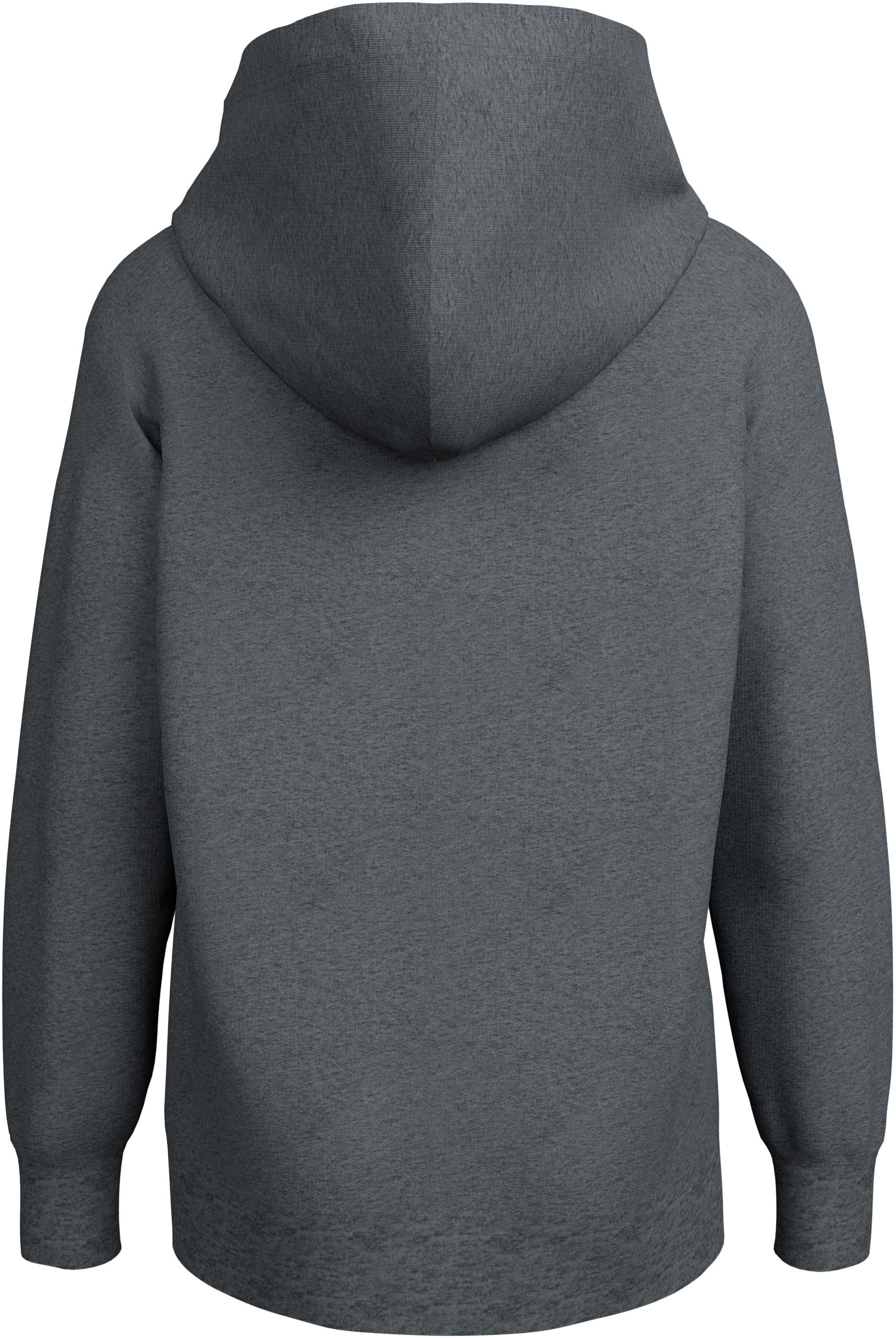 H.I.S Kapuzensweatshirt Kapuzenhoodie mit Badge in melierter Ware für Jungen Für TEENS. Hoodie mit kleinem Badge