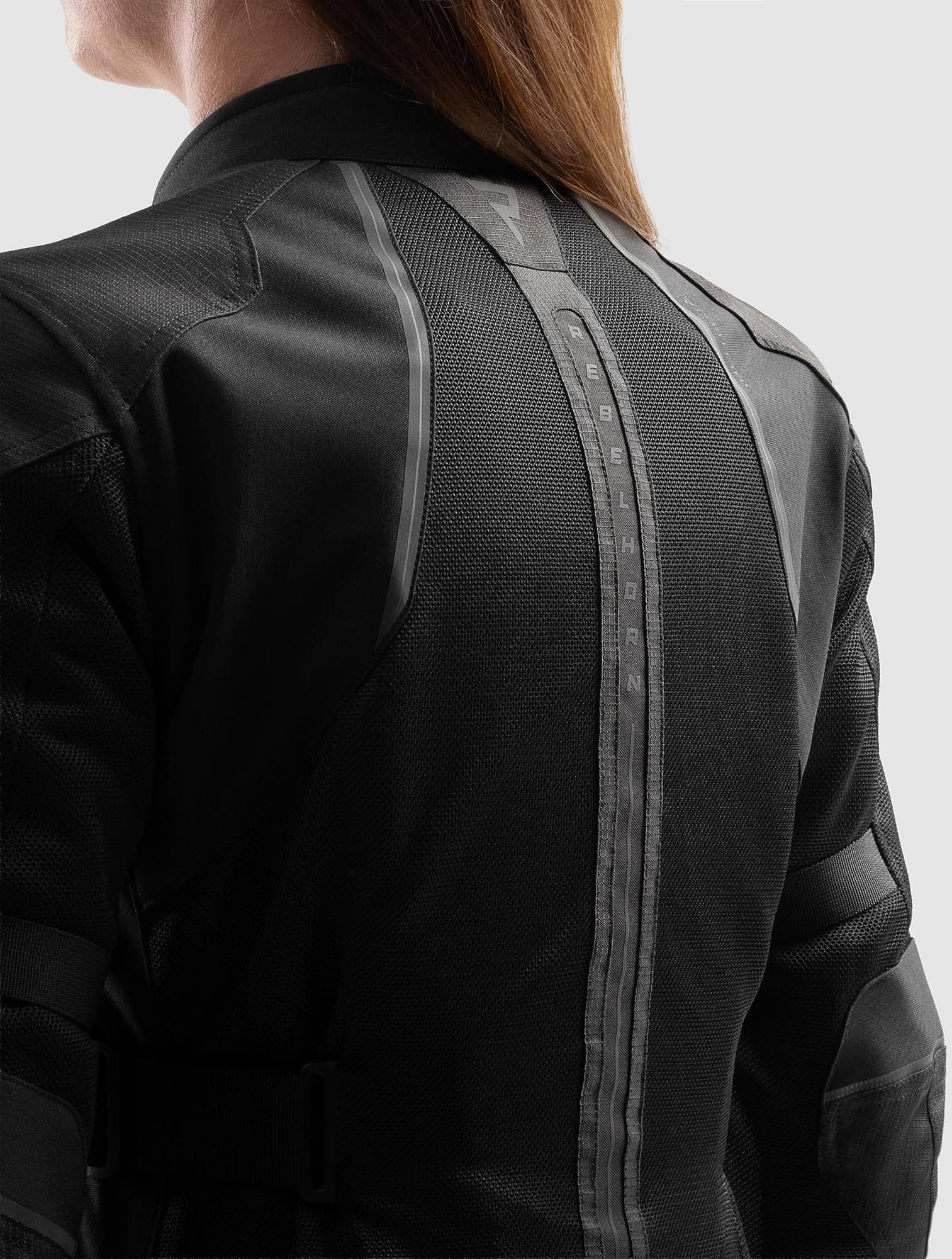 Rebelhorn Motorradjacke Scandal 3 Damen Motorrad Textiljacke Verbindungsreißverschluss,Ellenbogenprotektoren enthalten,perfori