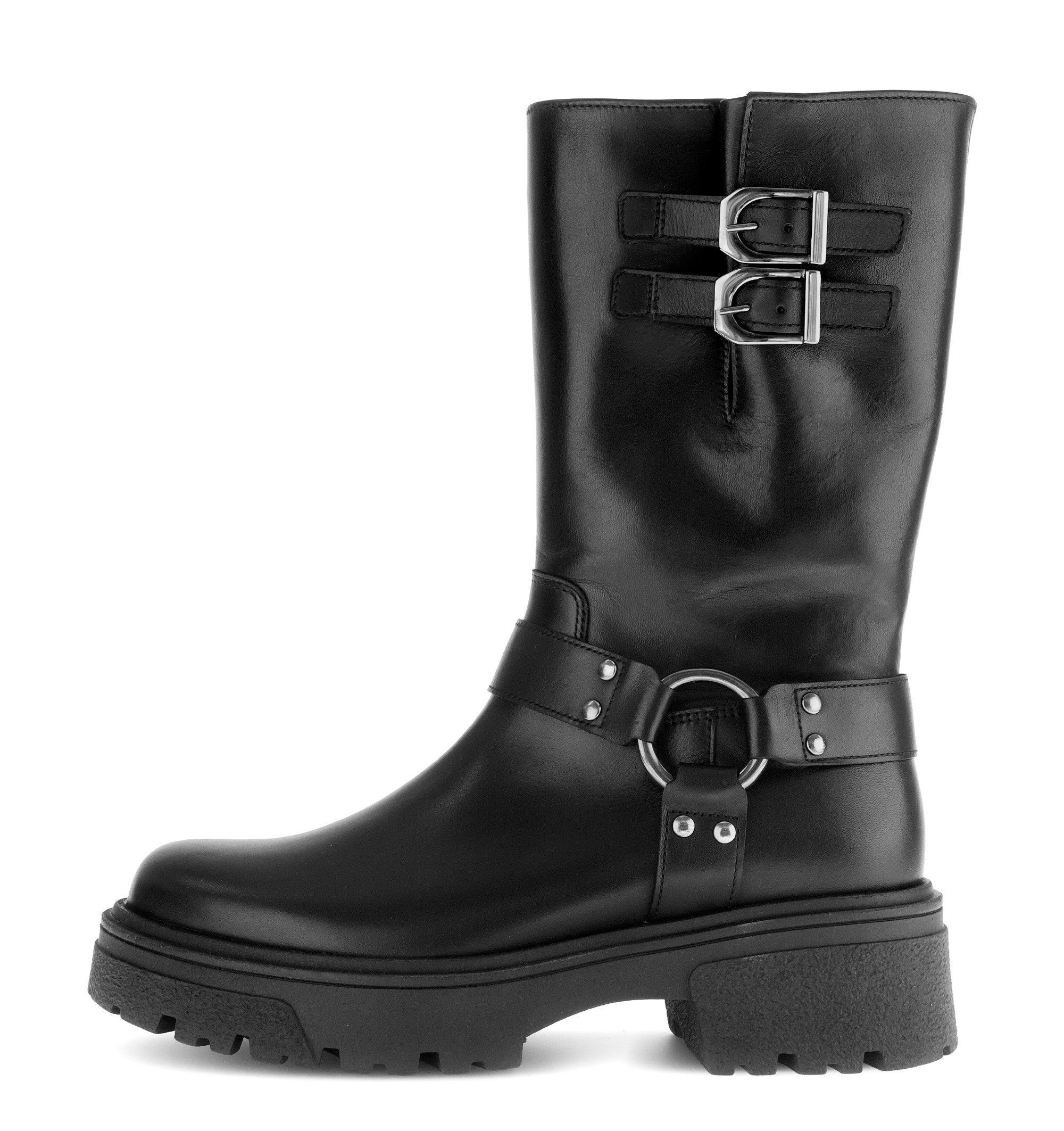 Gabor Stiefel, Blockabsatz, Kurzstiefel, Boots mit Nieten und Zierriegel