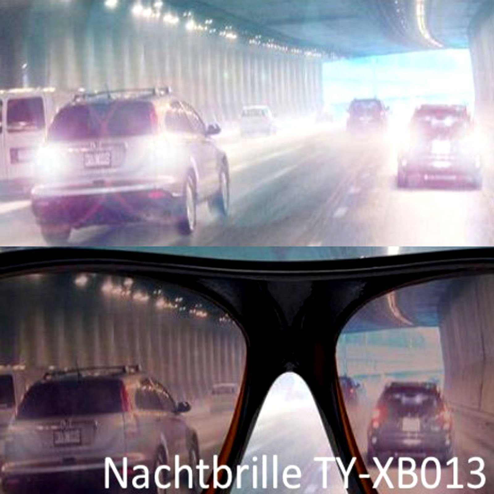HAC24 Sonnenbrille Auto Nachtfahrbrille Nachtsichtbrille Kontrastbrille Überziehbrille (1-St) Polarisiert