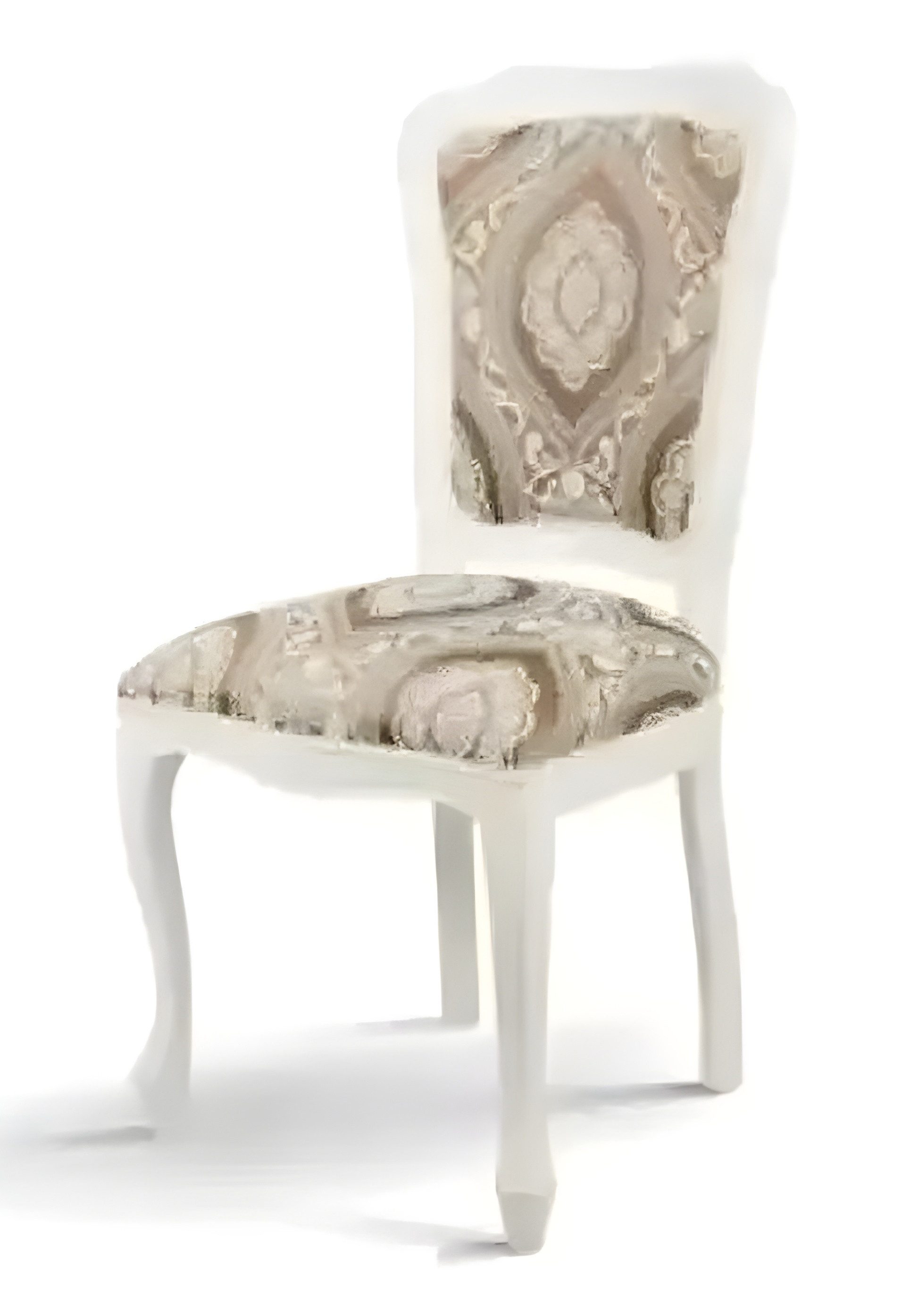 JVmoebel Esszimmerstuhl Beiger Luxus Polsterstuhl für Wohnzimmer und Esszimmer ohne Armlehnen (1 St), Made in Italy