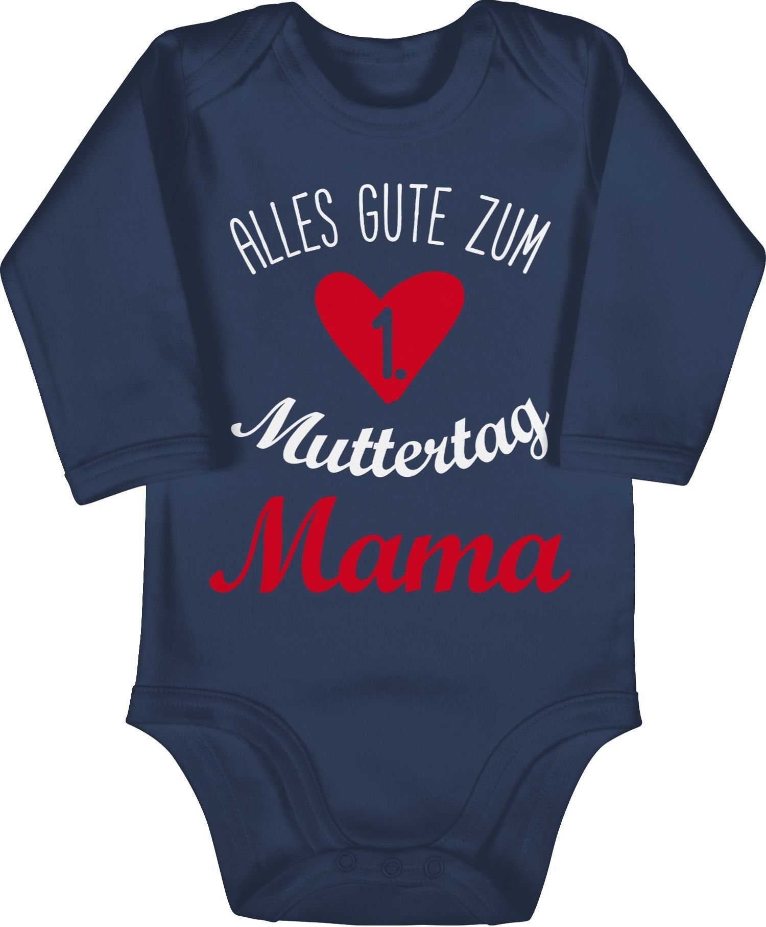 Muttertag Muttertagsgeschenk Navy - Shirtracer gute 1 Blau Shirtbody Erster Muttertag 1. zum Alles (1-tlg)