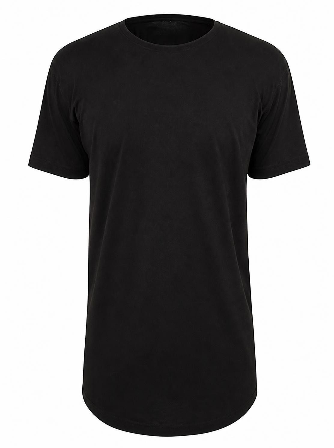 Build Your Brand Rundhalsshirt Shaped Long Herren T-Shirt