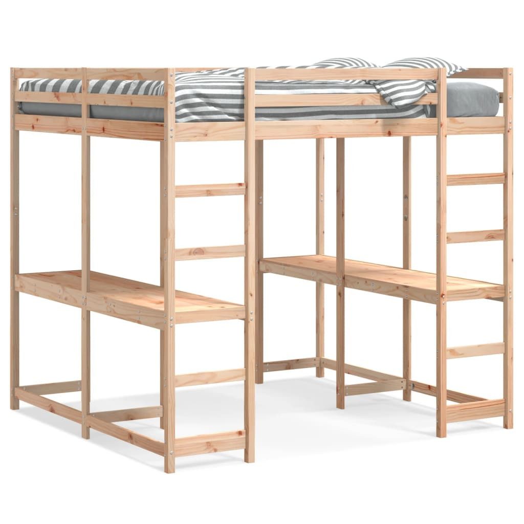 vidaXL Bett Hochbett mit Schreibtisch & günstig online kaufen