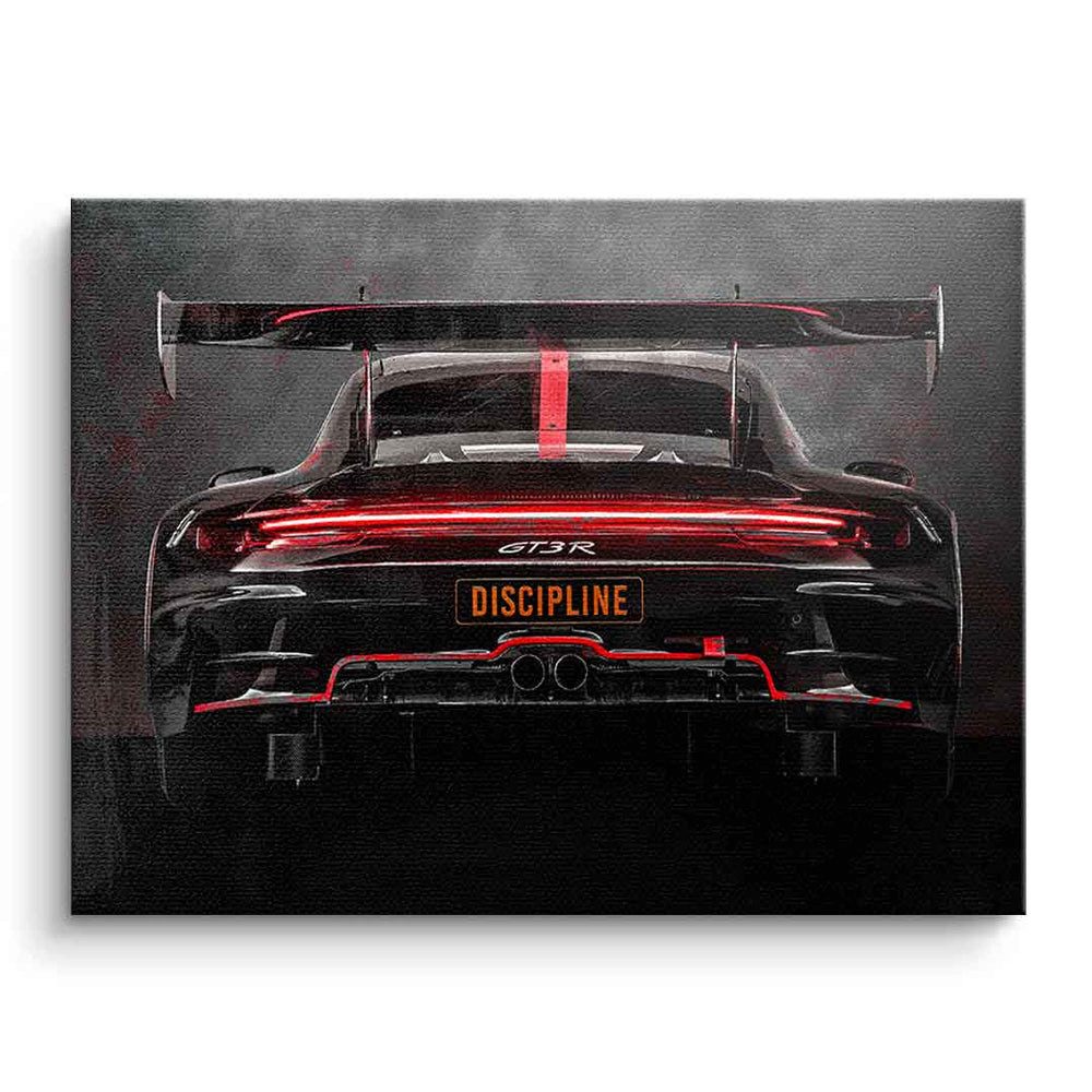 DOTCOMCANVAS® Leinwandbild Porsche Backside, Leinwandbild Porsche Backside Auto Kunstdruck Wandbild