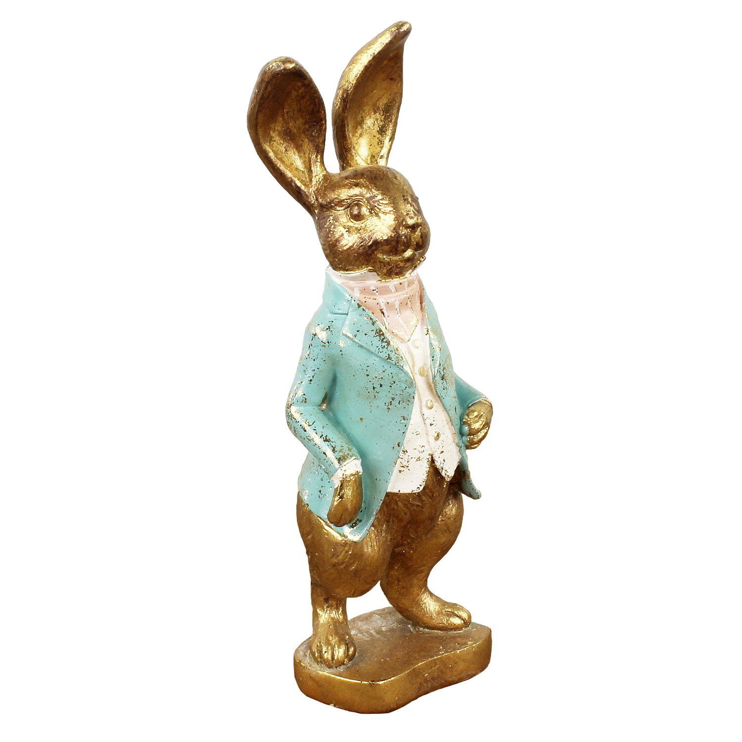 Macosa Home Osterhase Dekohase vintage Poly Hasenkind Hase Osterdekoration Deko (Dekoosterhase, Hasenkind Skulptur vintagestil), Dekofigur Ostern Dekoration Tischdeko