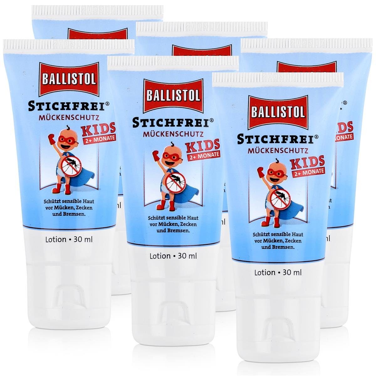 Ballistol Insektenspray Ballistol Stichfrei Kids Lotion Tube 30 ml - Mückenschutz (6er Pack)