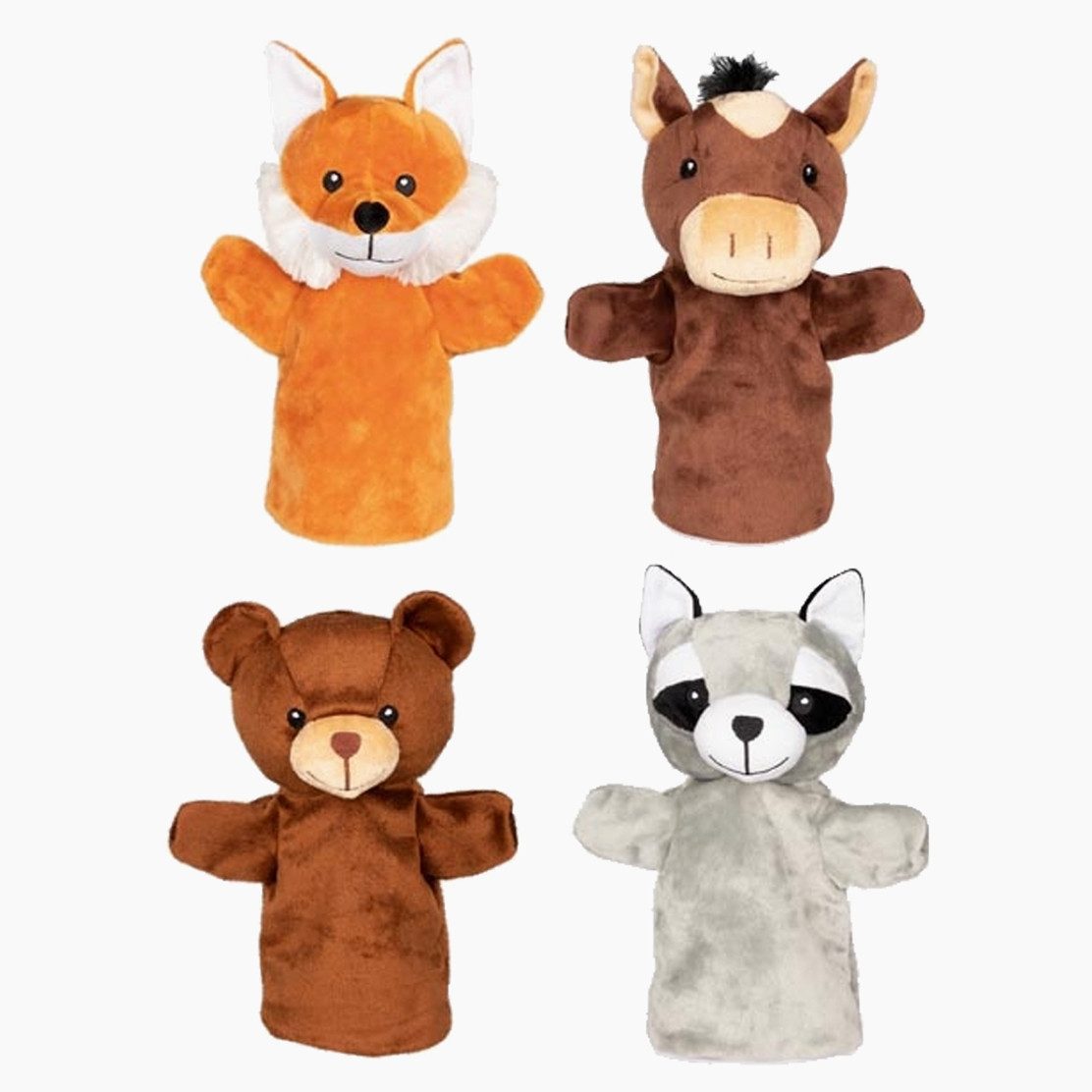 Handpuppe Handpuppen Tiere Arino, Funu, Wassti und Baru