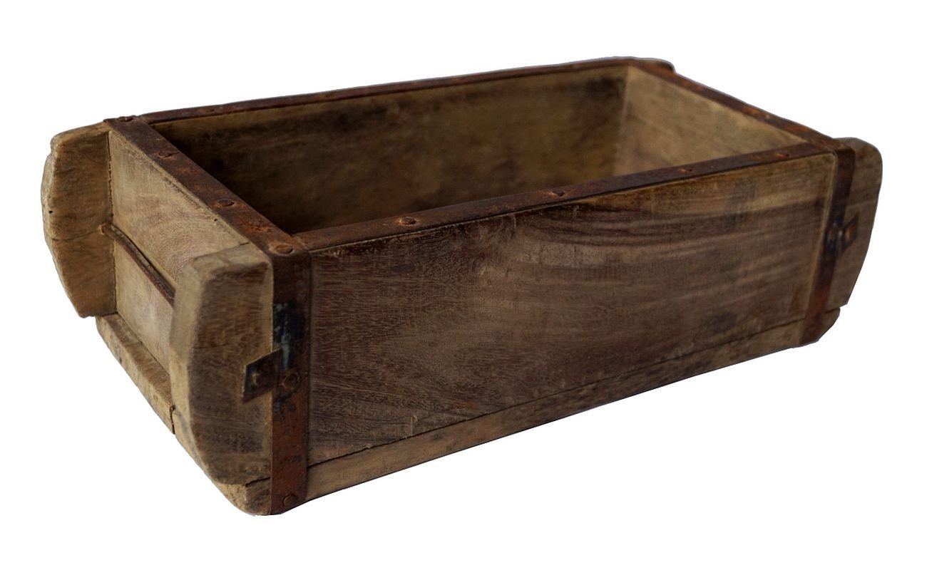 Trademark Holzkiste Ziegelform Unika alte Backsteinform Holz Kiste Box Halter Trademark