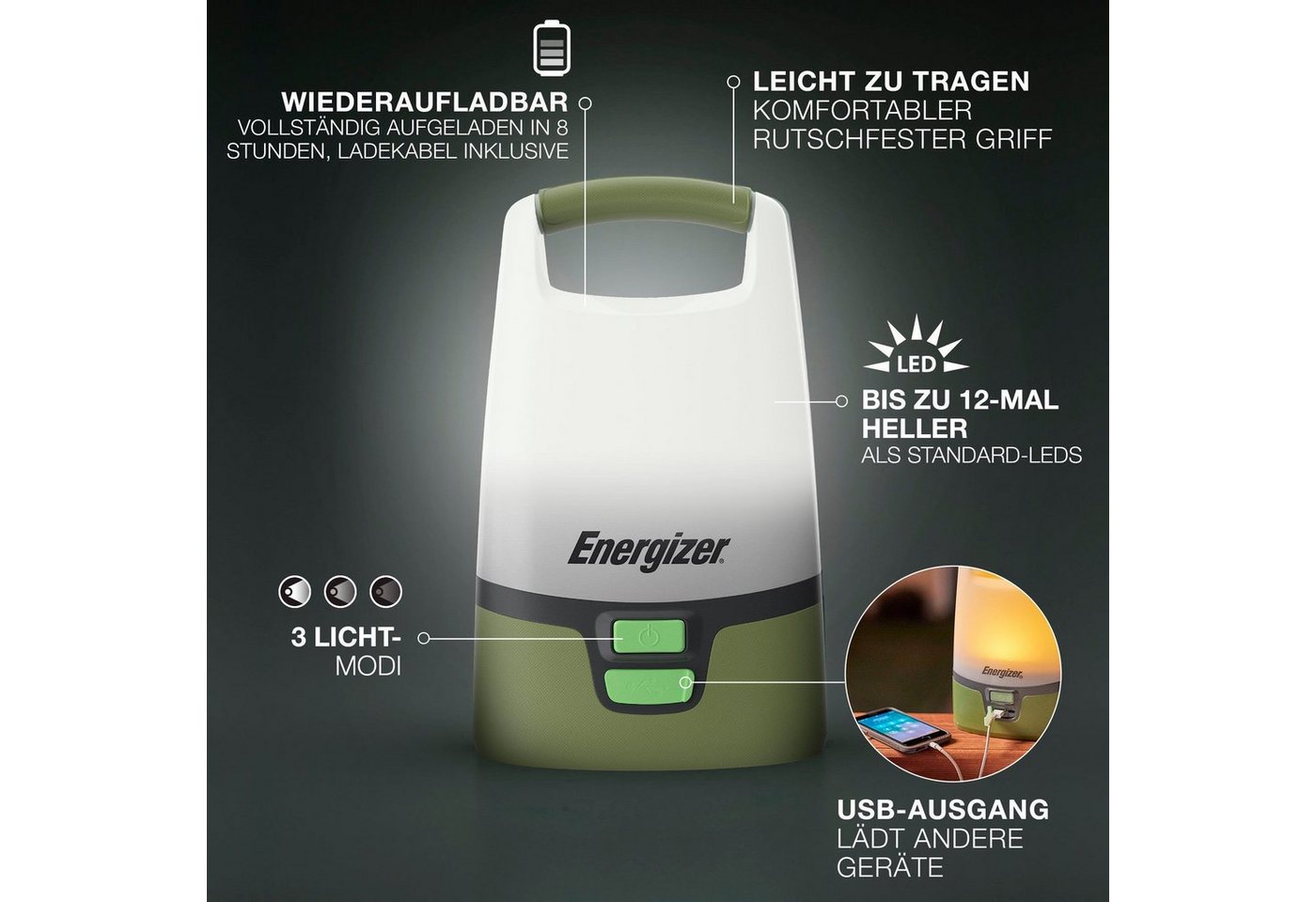 Energizer Laterne »Camping Light Rehargeable USB-Anschluss«-HomeTrends