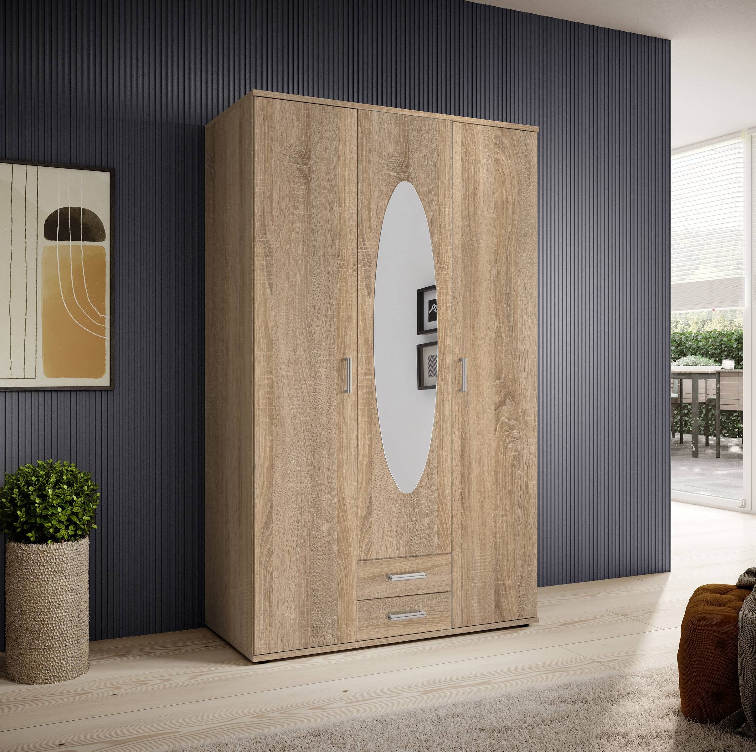 PREISBRECHER Kleiderschrank Paul 120 x 195 x 55 cm (B/H/T)