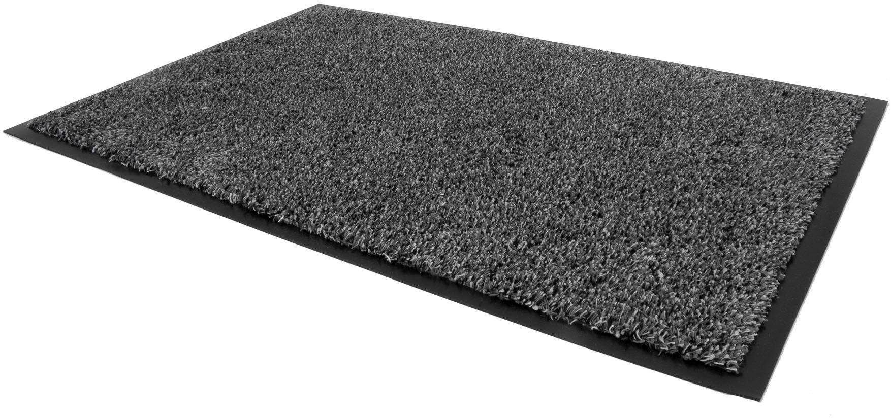 Fußmatte FLEXI, Primaflor-Ideen in Textil, rechteckig, Höhe: 9 mm, Schmutzfangmatte, In- und Outdoor geeignet, waschbar schwarz/grau/graphit