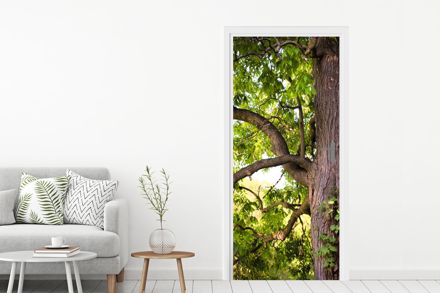 MuchoWow Türtapete Kastanienbaum im Frühling, (1 Matt, St), Fototapete cm bedruckt, Tür, 75x205 für Türaufkleber