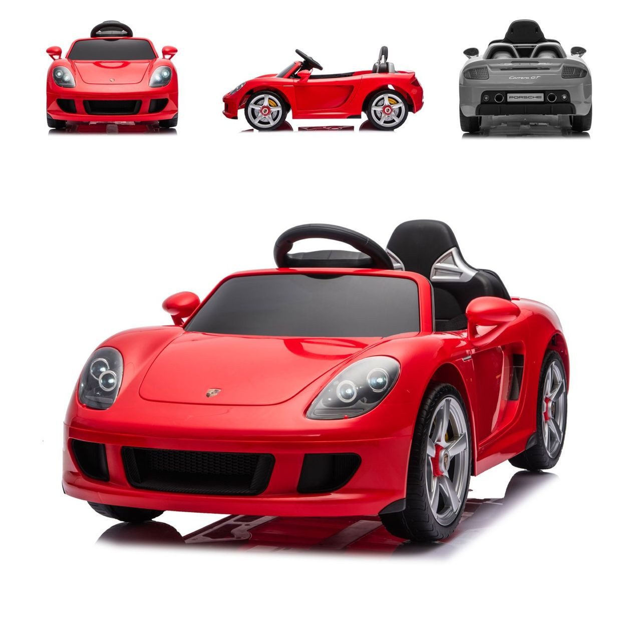 Chipolino Elektro-Kinderauto Elektroauto Porsche Carrera GT, Belastbarkeit 30 kg, Fernbedienung Bluetooth 2 Motoren