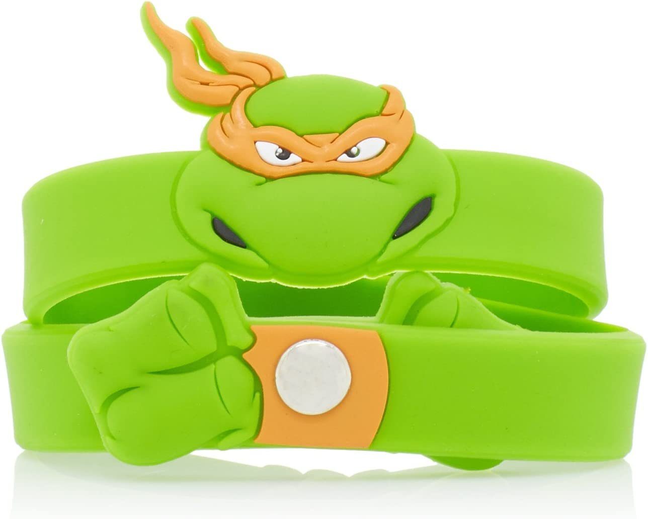 Teenage Mutant Ninja Turtles Armband Teenage Mutant Ninja Turtles Armband Leonardo, Raphael, Michelangelo, Donatello Armreif zum Sammeln und Tragen Jungen + Mädchen in Blau Orange Lila