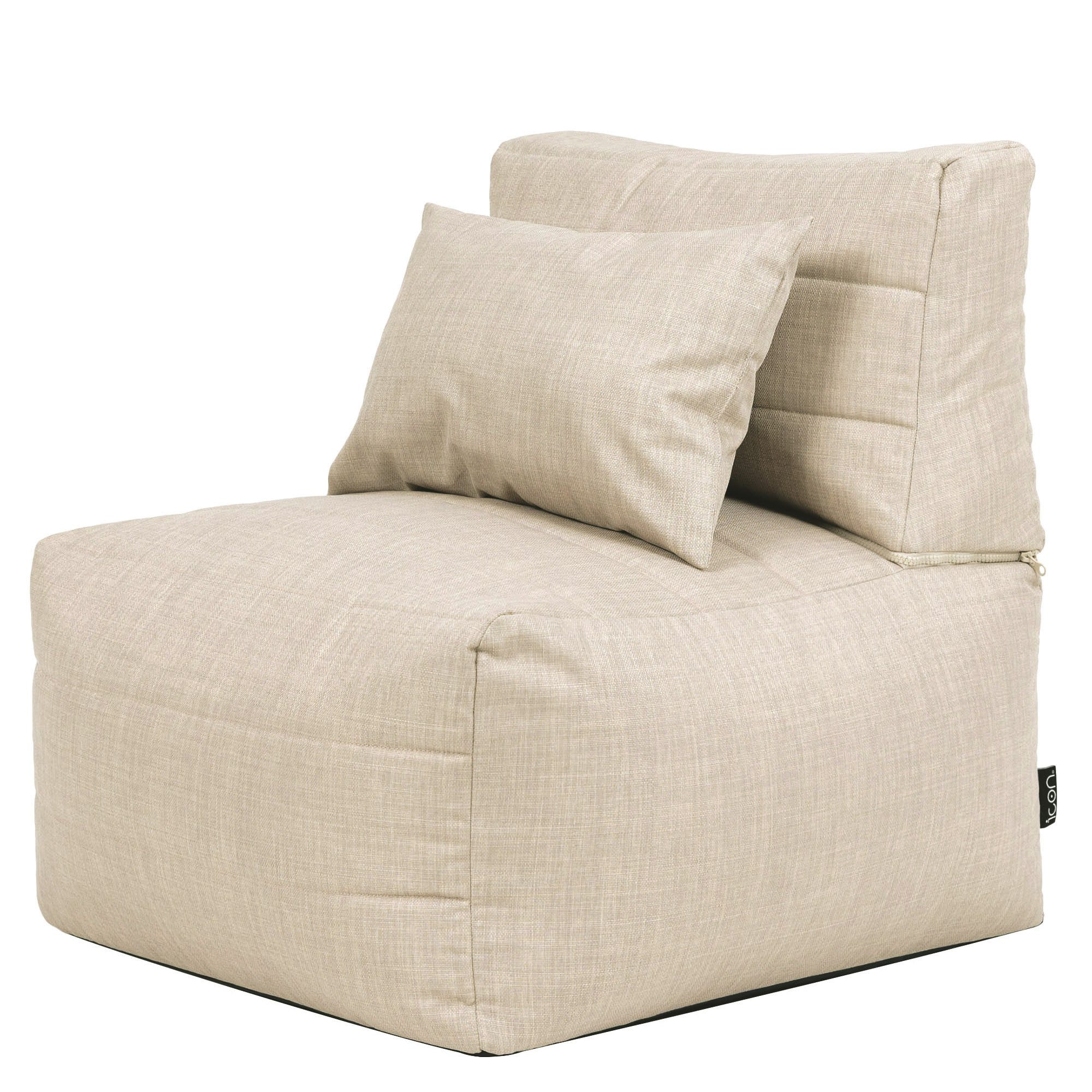 icon Sitzsack Modularer Sessel für den Außenbereich aus Webstoff „Noa“, Made in Germany, UV-beständig, wetterfest