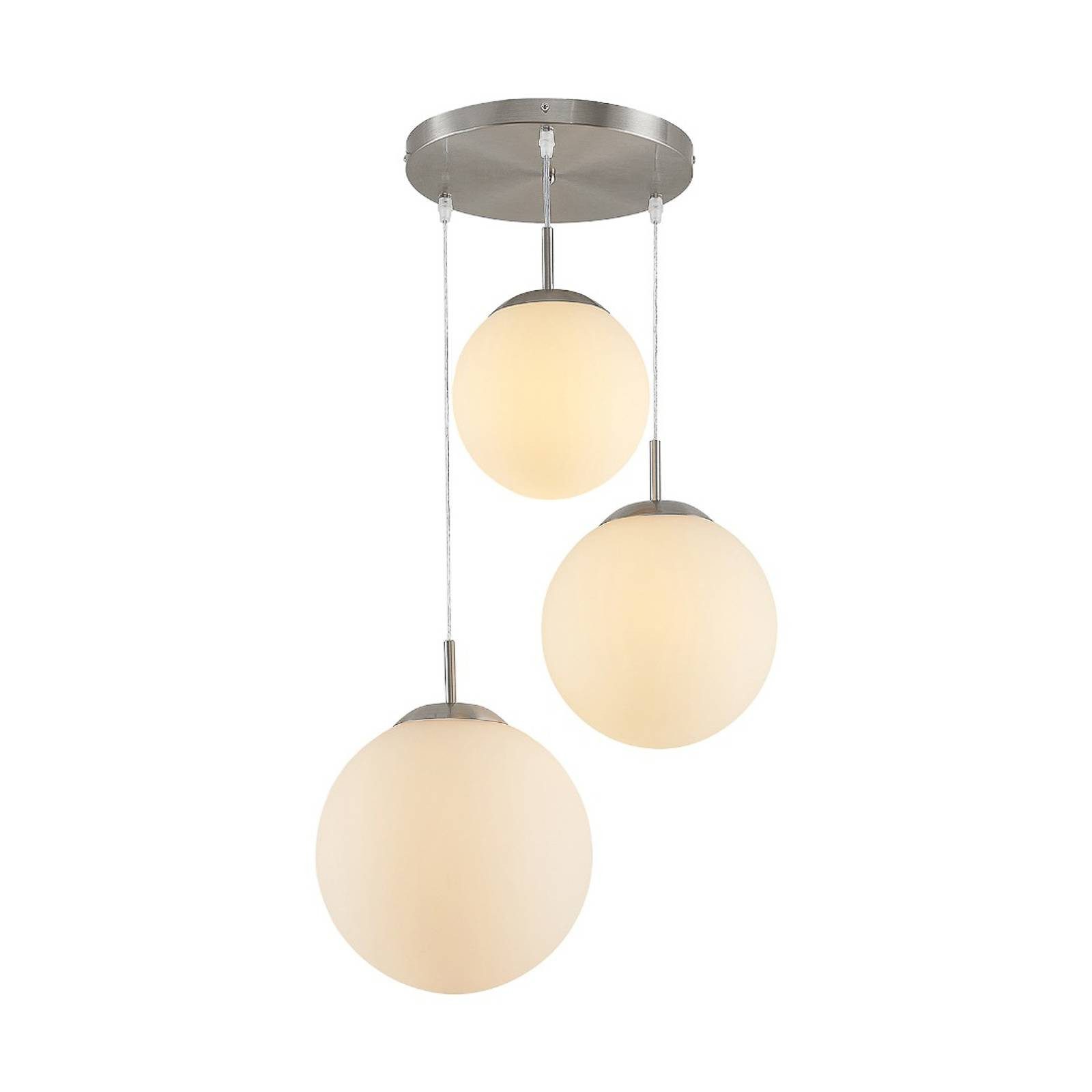 Lindby Hängeleuchte Heleska, Metall, Weiß IP20, 3 x 15 W günstig online kaufen