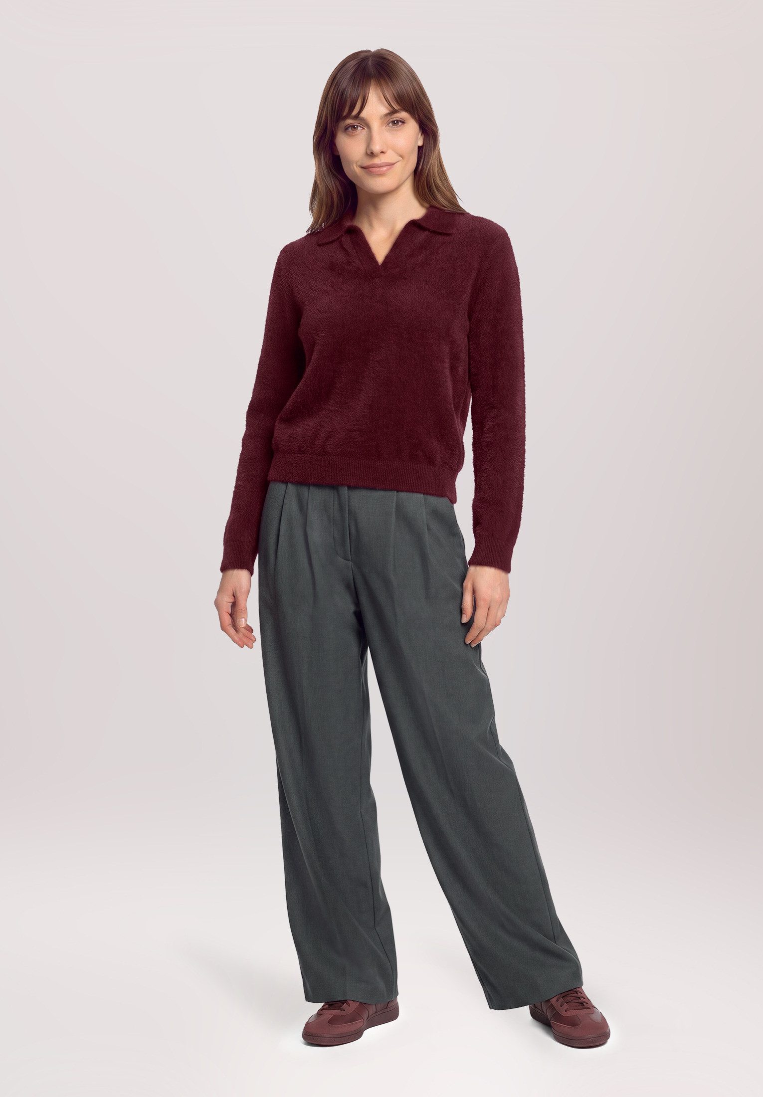 Betty&Co Strickpullover Damen mit Kragen (1-tlg)