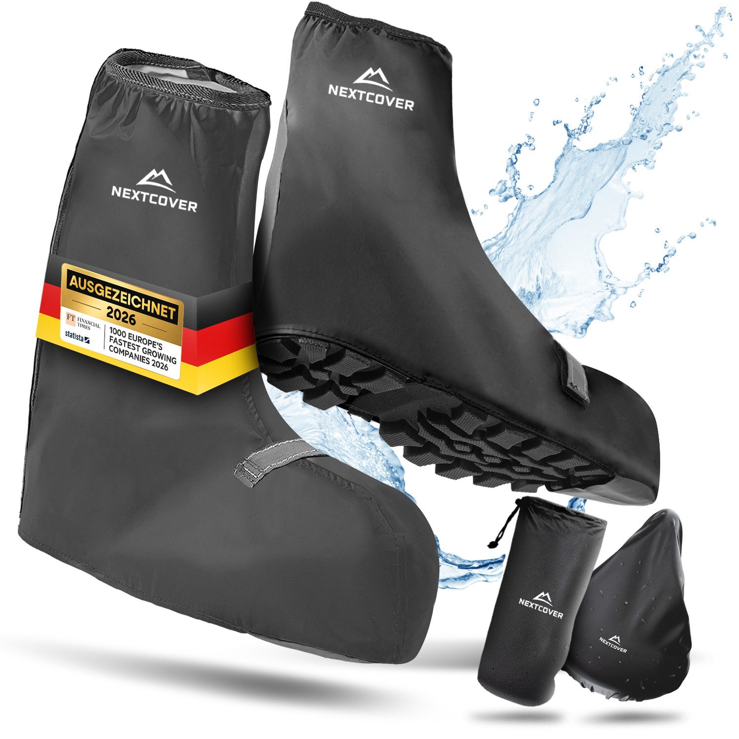 Nextcover Fahrrad-Überschuh Universelle Überschuhe Fahrrad I 100% Wind-& wasserdicht