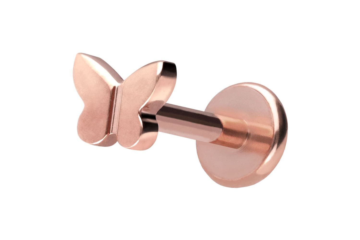 PIERCINGLINE Piercing-Set Titan Labret mit Push Fit SCHMETTERLING (Labrets, 1-tlg)