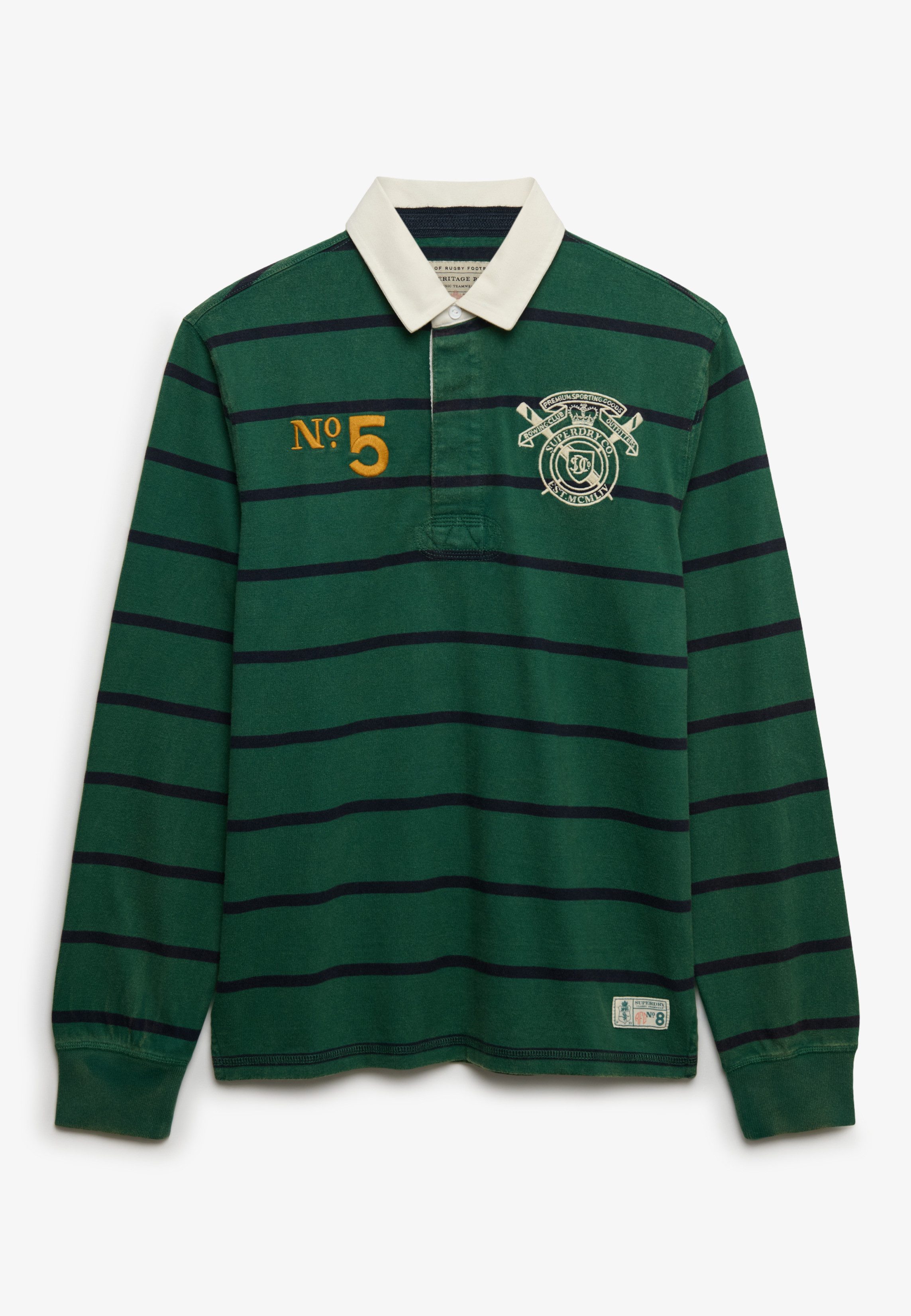 Superdry Langarmshirt DOUBLE EMBLEM STRIPE RUGBY günstig online kaufen