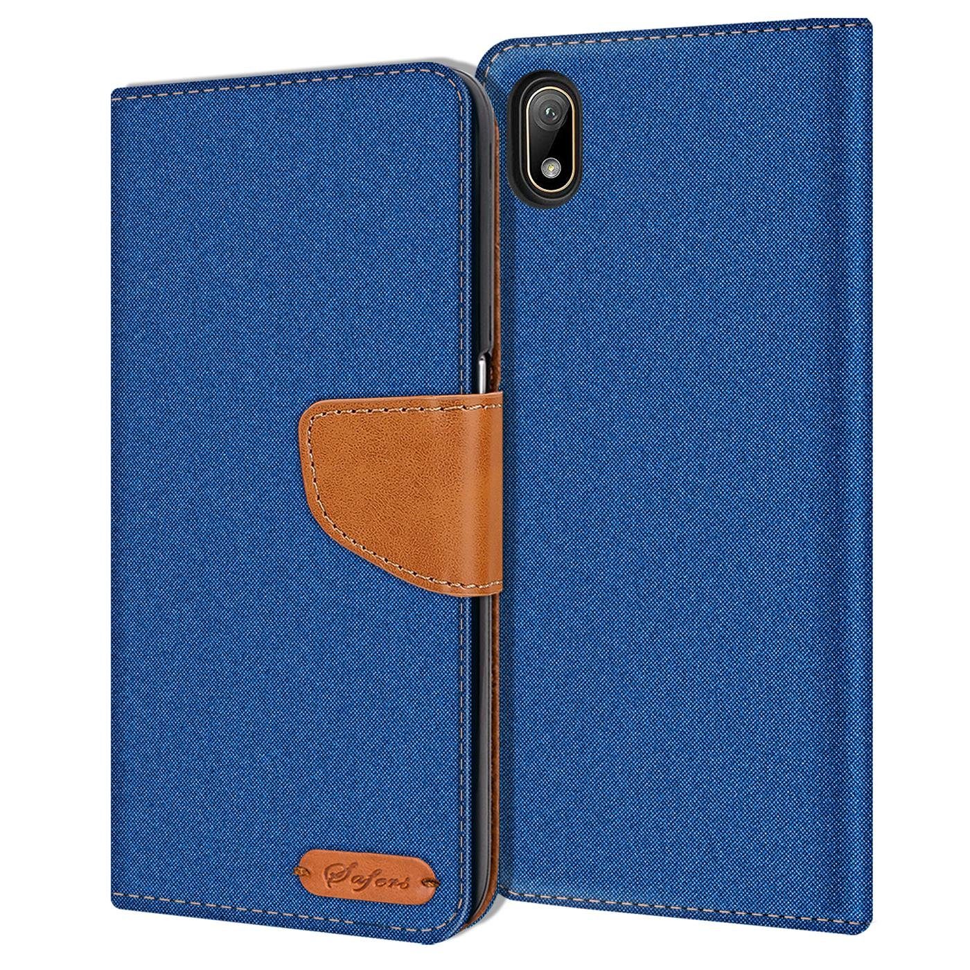 CoolGadget Handyhülle Denim Schutzhülle Flip Case für Huawei Y5 2019 5,7 Zoll, Book Cover Handy Tasche Hülle für Y5 2019 Klapphülle