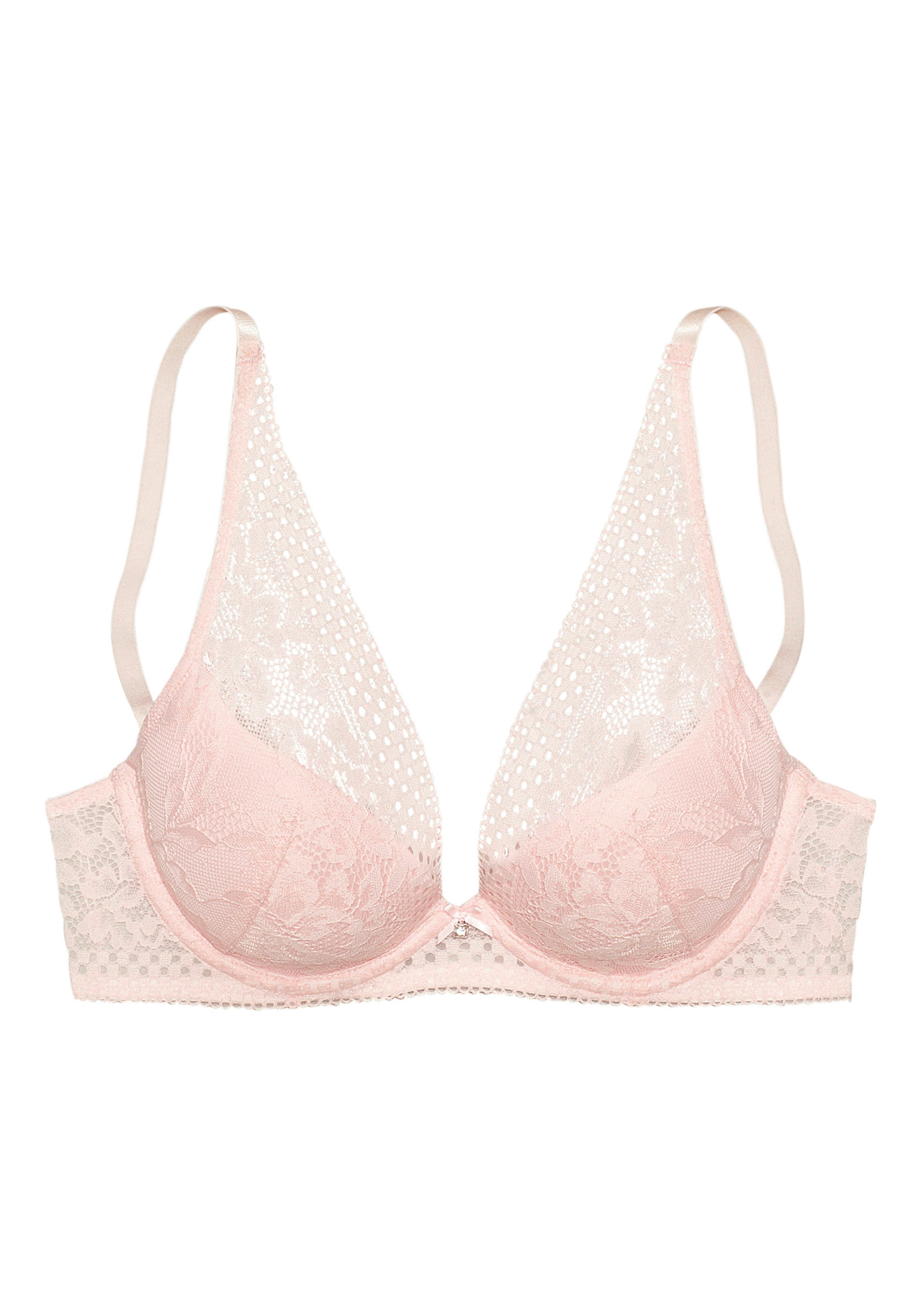 Vivance by Lascana Push-up-BH, BH mit Bügel, Spitzen-BH im High-Apex Design als Dessous-Set kombinierbar, sexy Dessous, sexy Unterwäsche – Bild 2 von 5