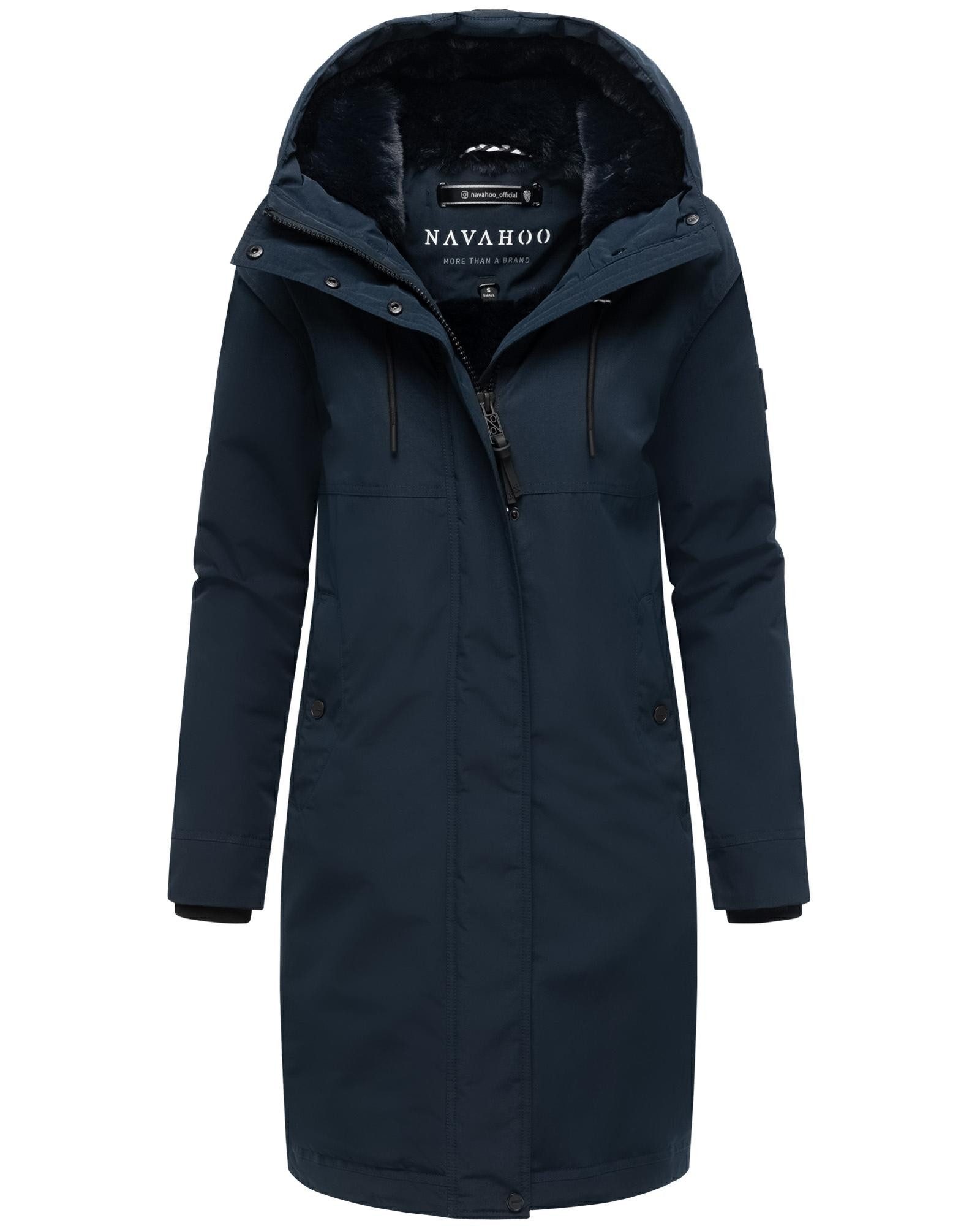 Navahoo Wintermantel Hageltanz 14 Warmer Damen Kurzmantel mit Kapuze